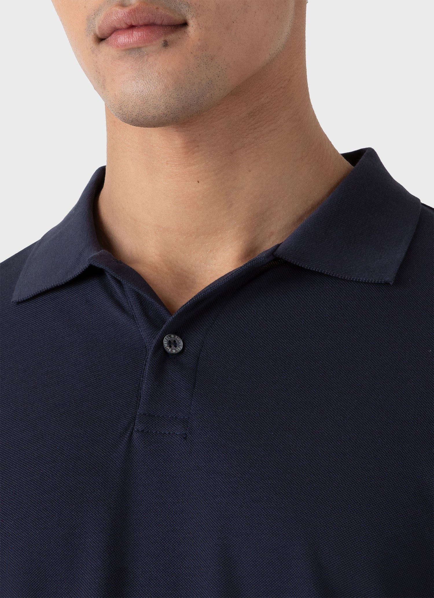 Long Sleeve Piqué Polo Shirt - 6