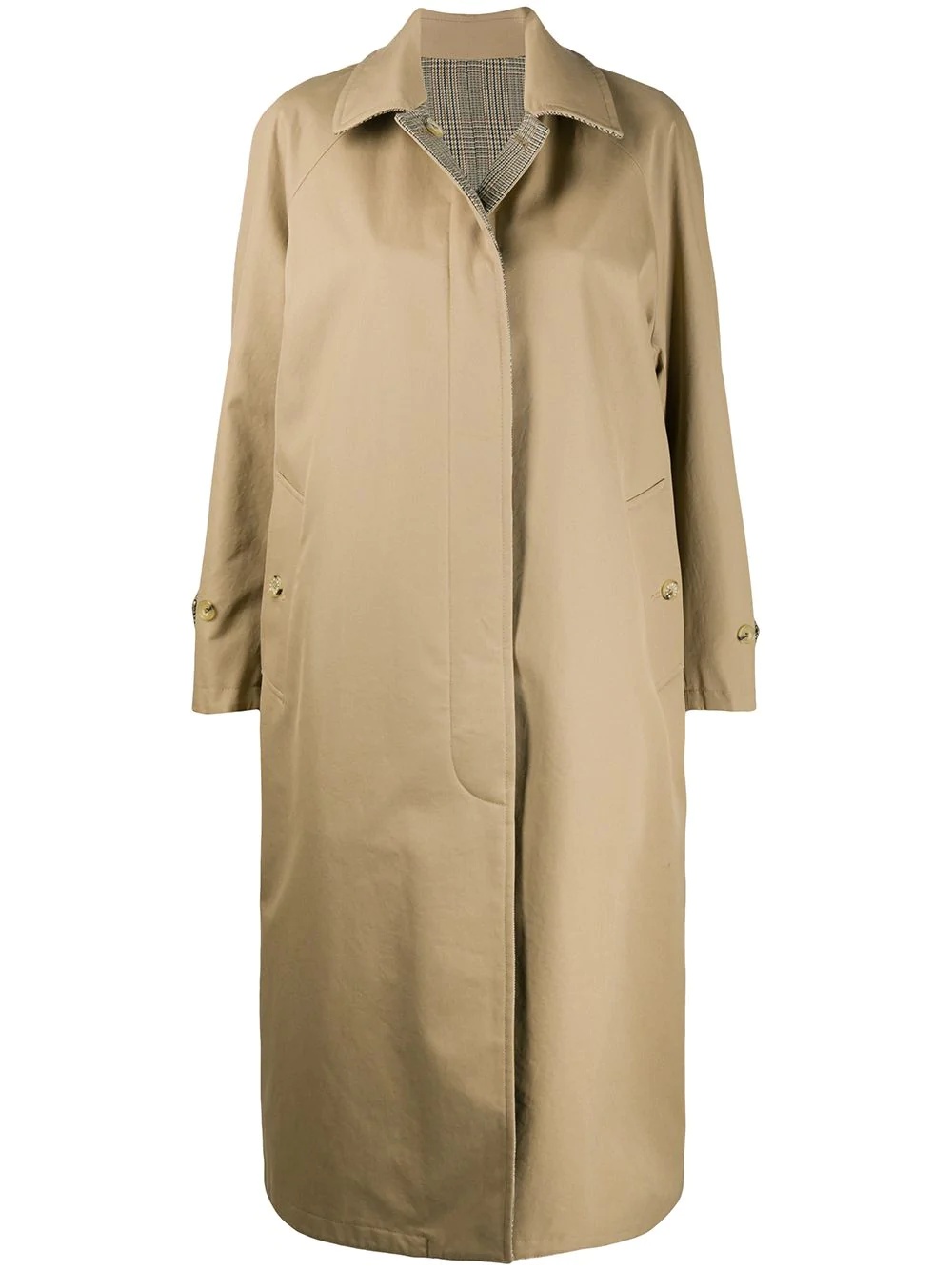 FYVIE Honey x Glen check reversible overcoat | LM-1039R - 1