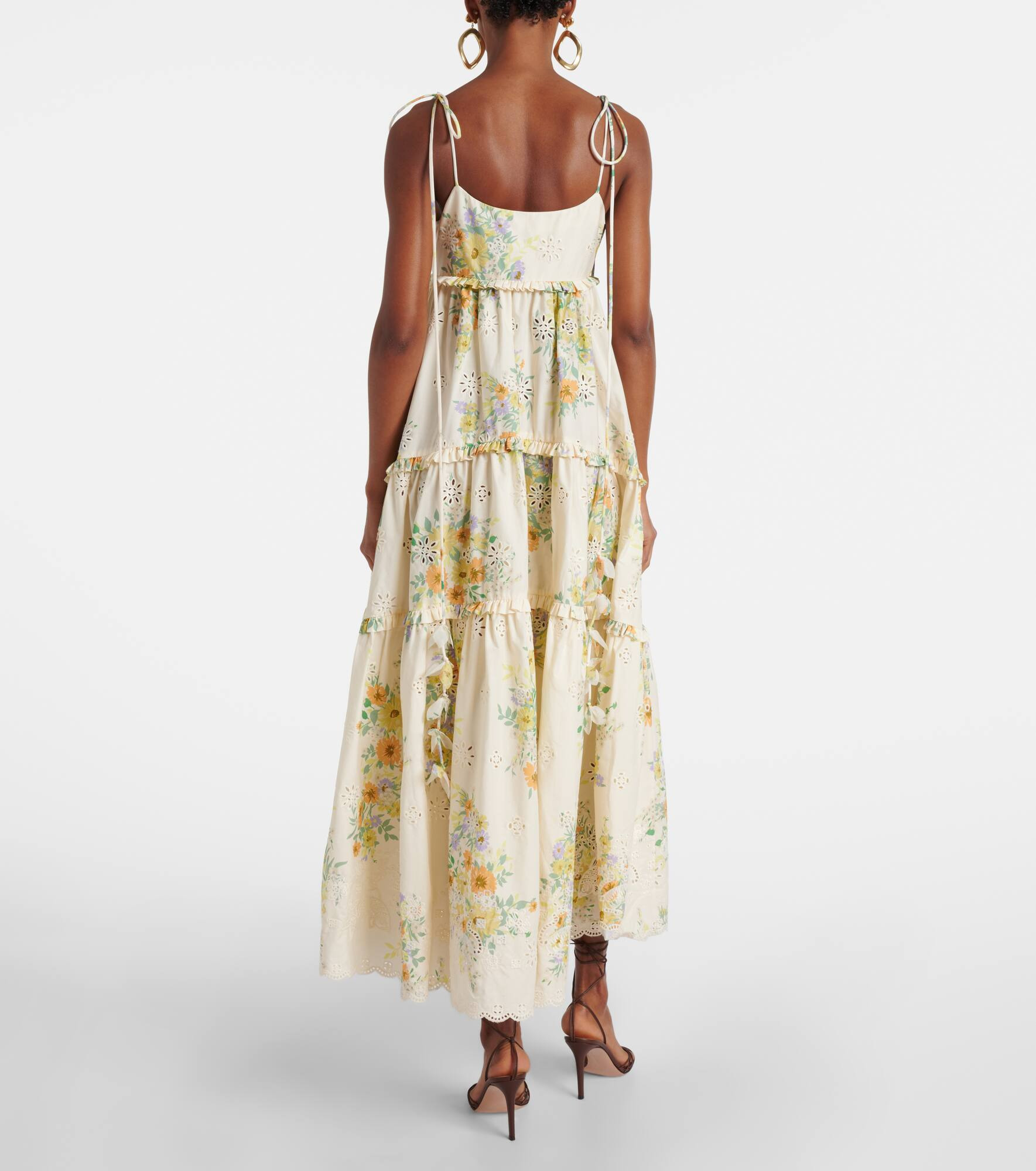 Juliette floral tiered cotton midi dress - 3