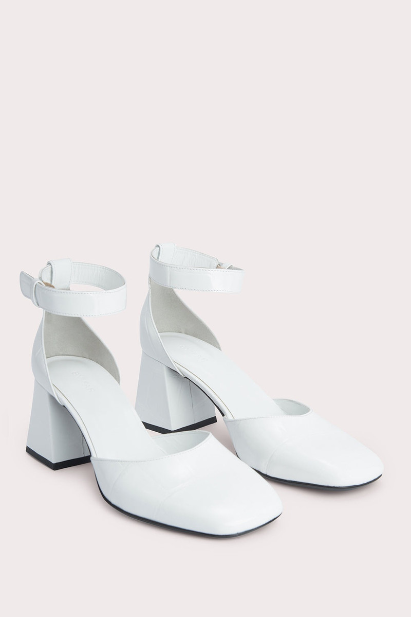 BY FAR Judy White Maxi Croco Embossed Leather outlook