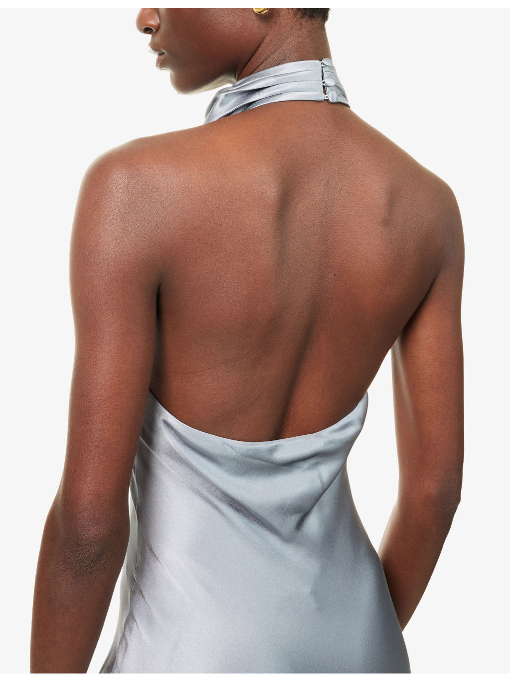 Eliana Halterneck Silk Dress - 5