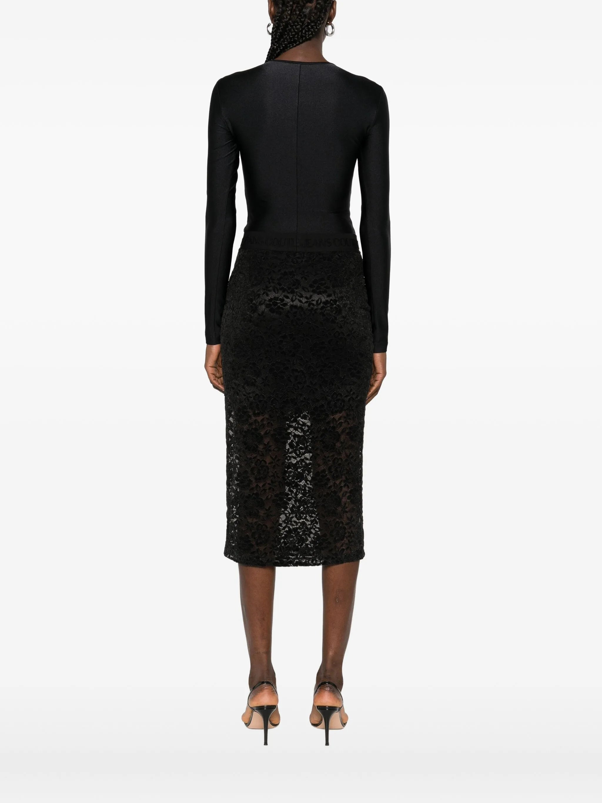 Versace Jeans Couture Embroidered Long-sleeve Bodysuit - 3