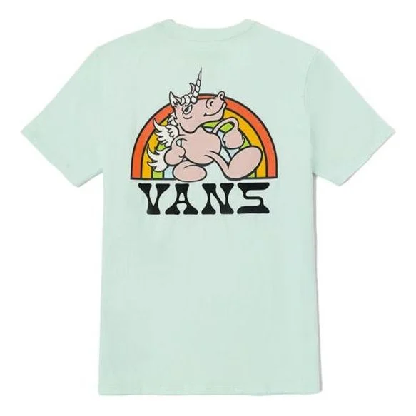 (WMNS) Vans Unicorn Rainbow T-shirt 'Lake Green' VN0008ZNBQC - 1