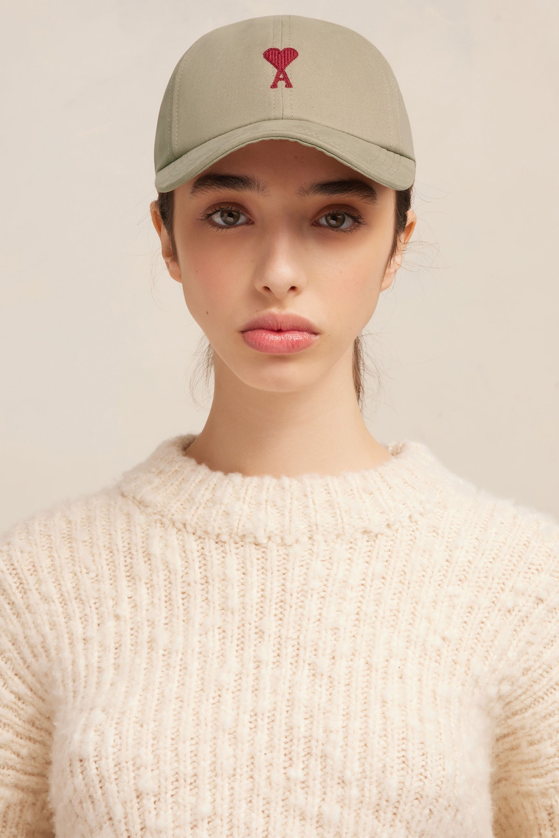 Red Ami De Coeur Embroidery Cap - 2