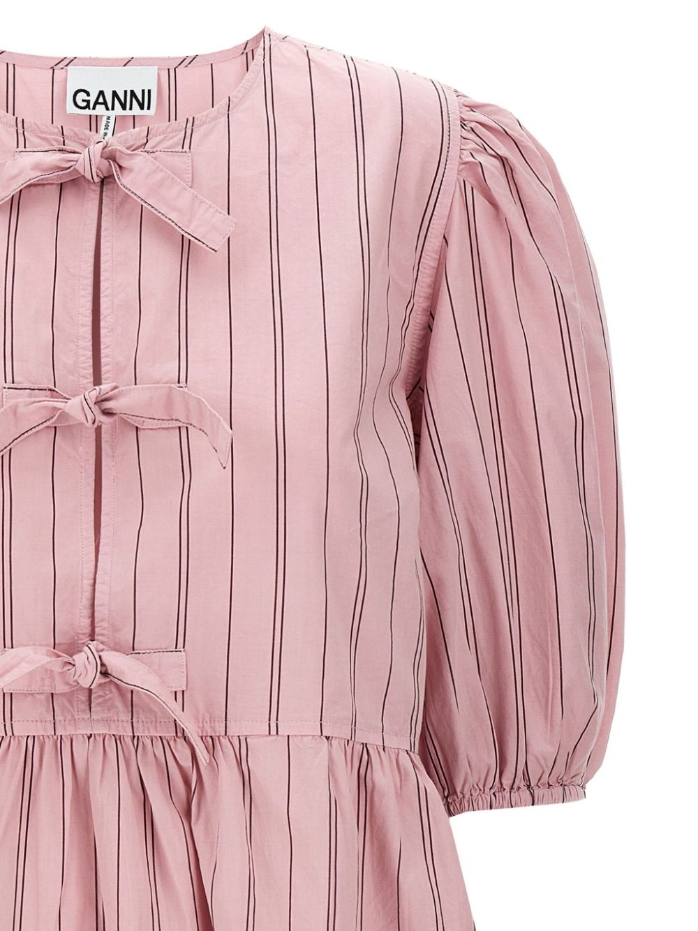 poplin bow dress - 3