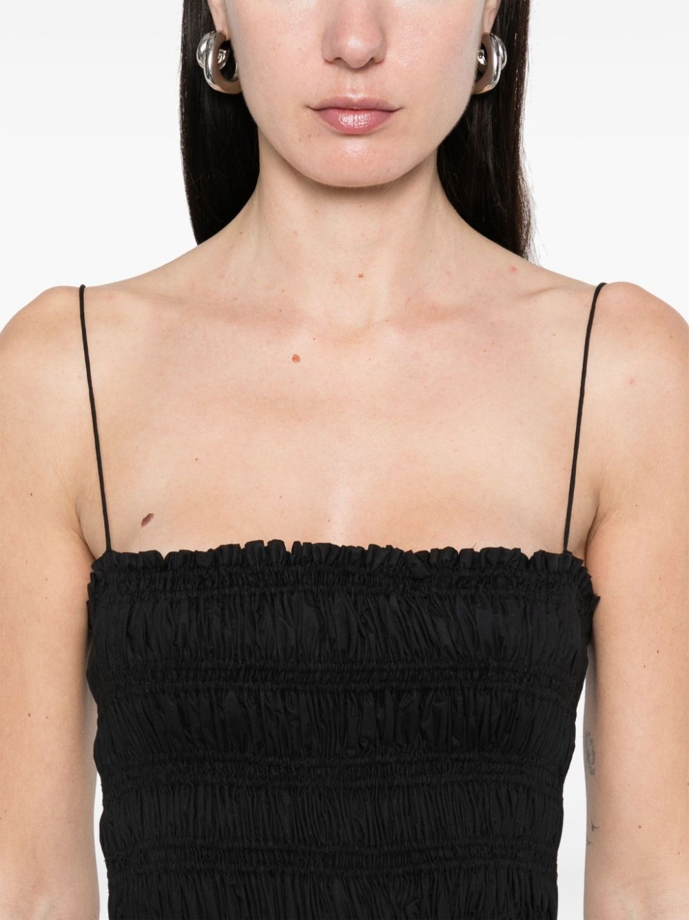 shirred mini dress - 5