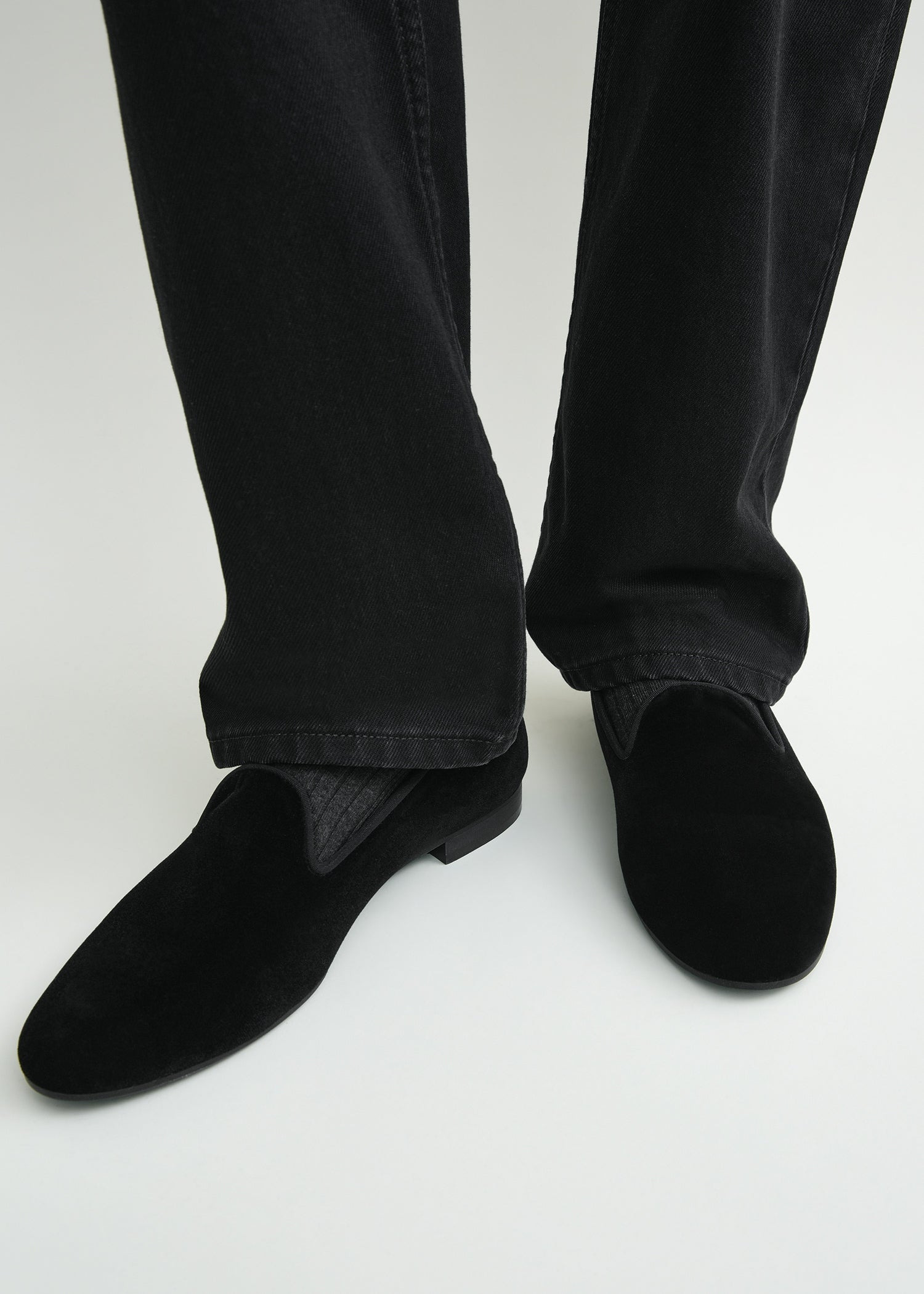 Velvet loafers black - 3