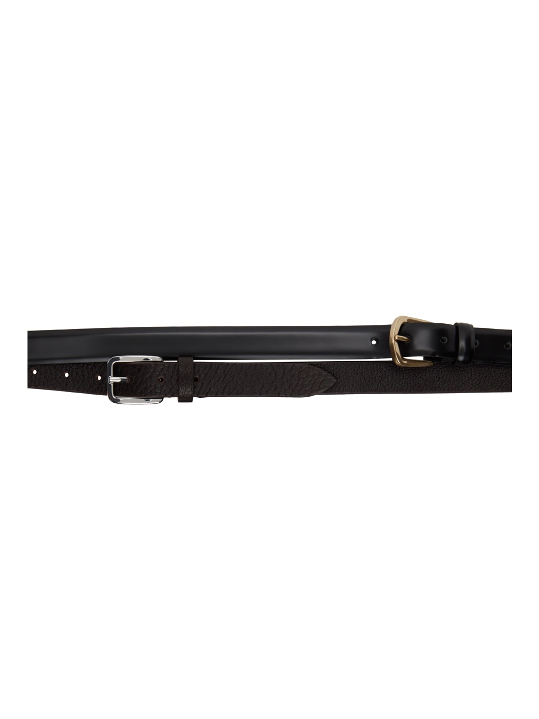 SSENSE Exclusive Black & Brown Double Belt - 1