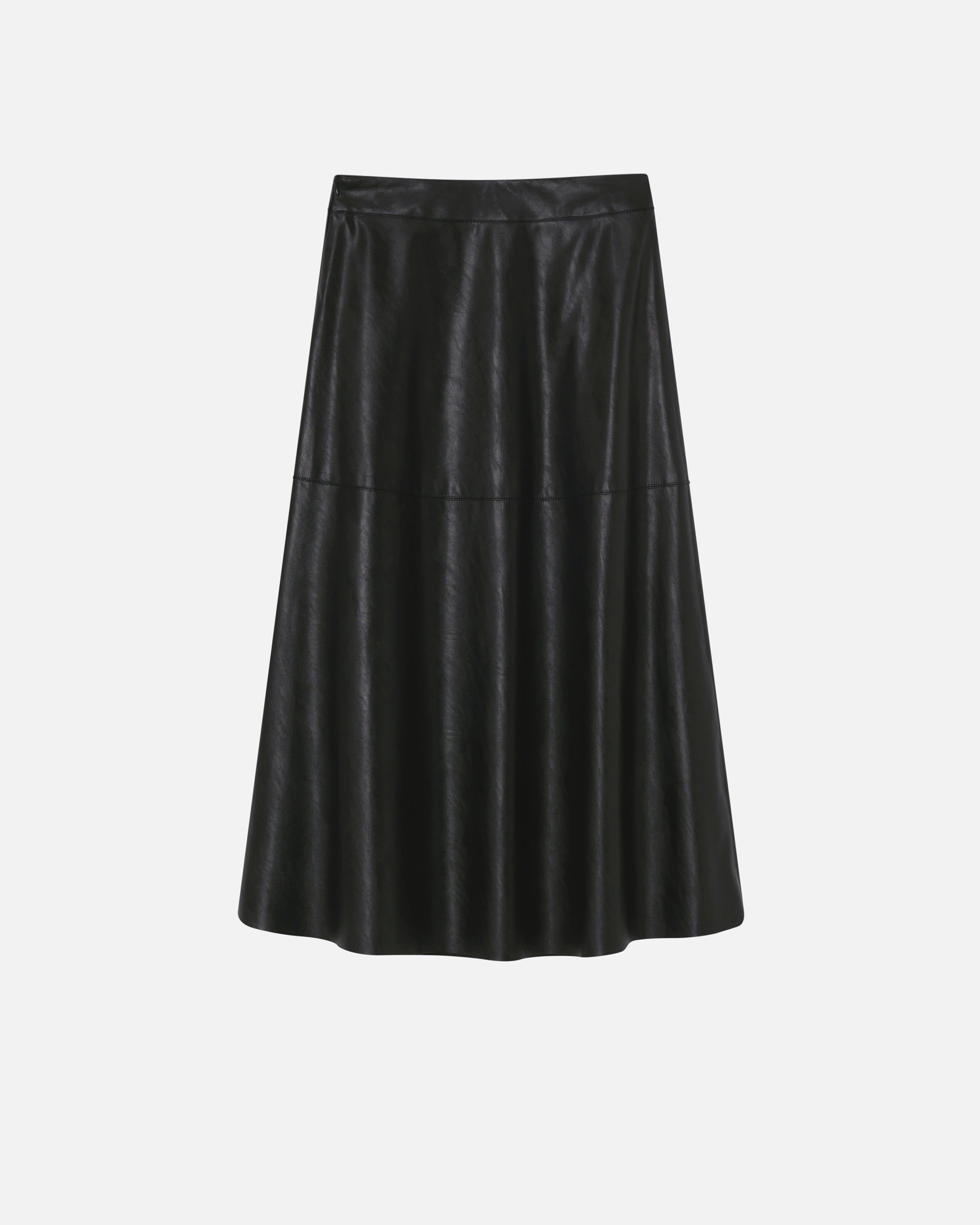 LEATHER-EFFECT MIDI SKIRT - 6