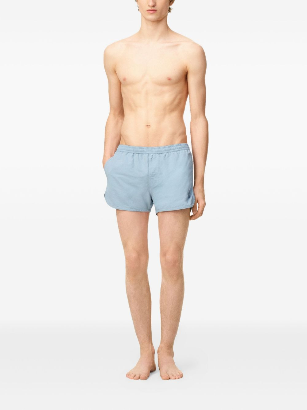 logo-patch swim shorts - 2
