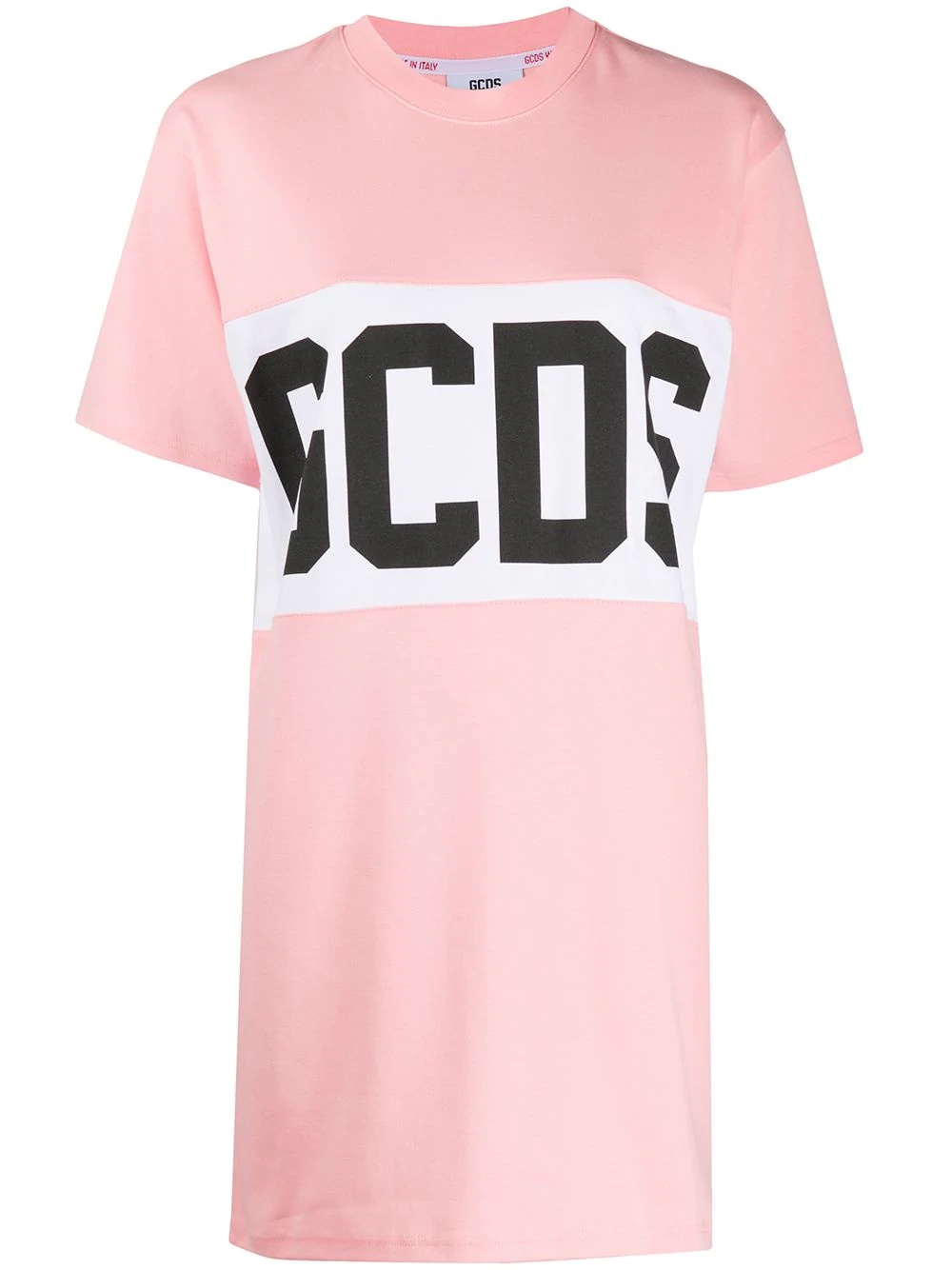 logo stamp T-shirt dress - 1