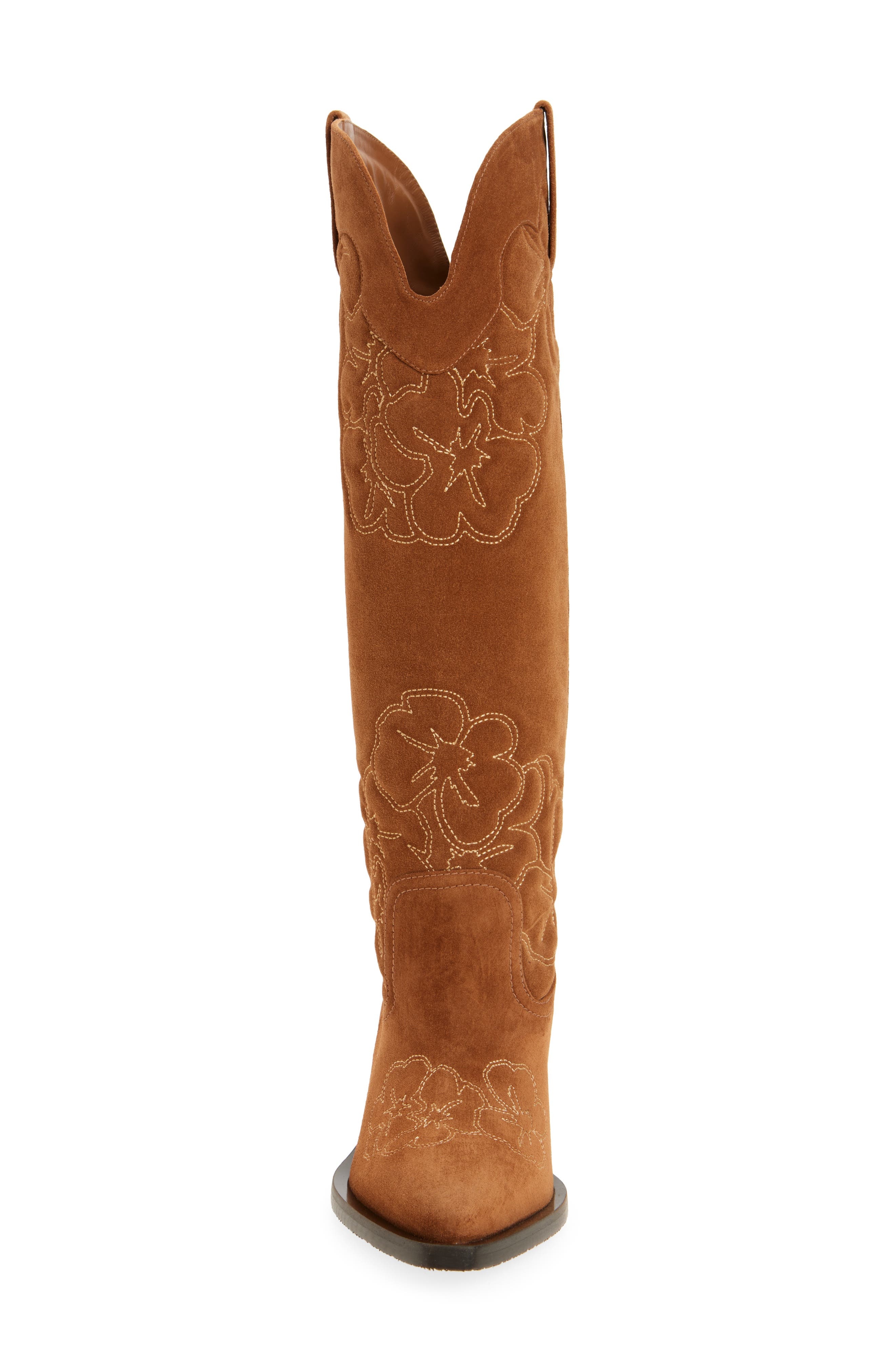 Stuart Weitzman Felix Western Boot in Doe/Dark Brown at Nordstrom - 4