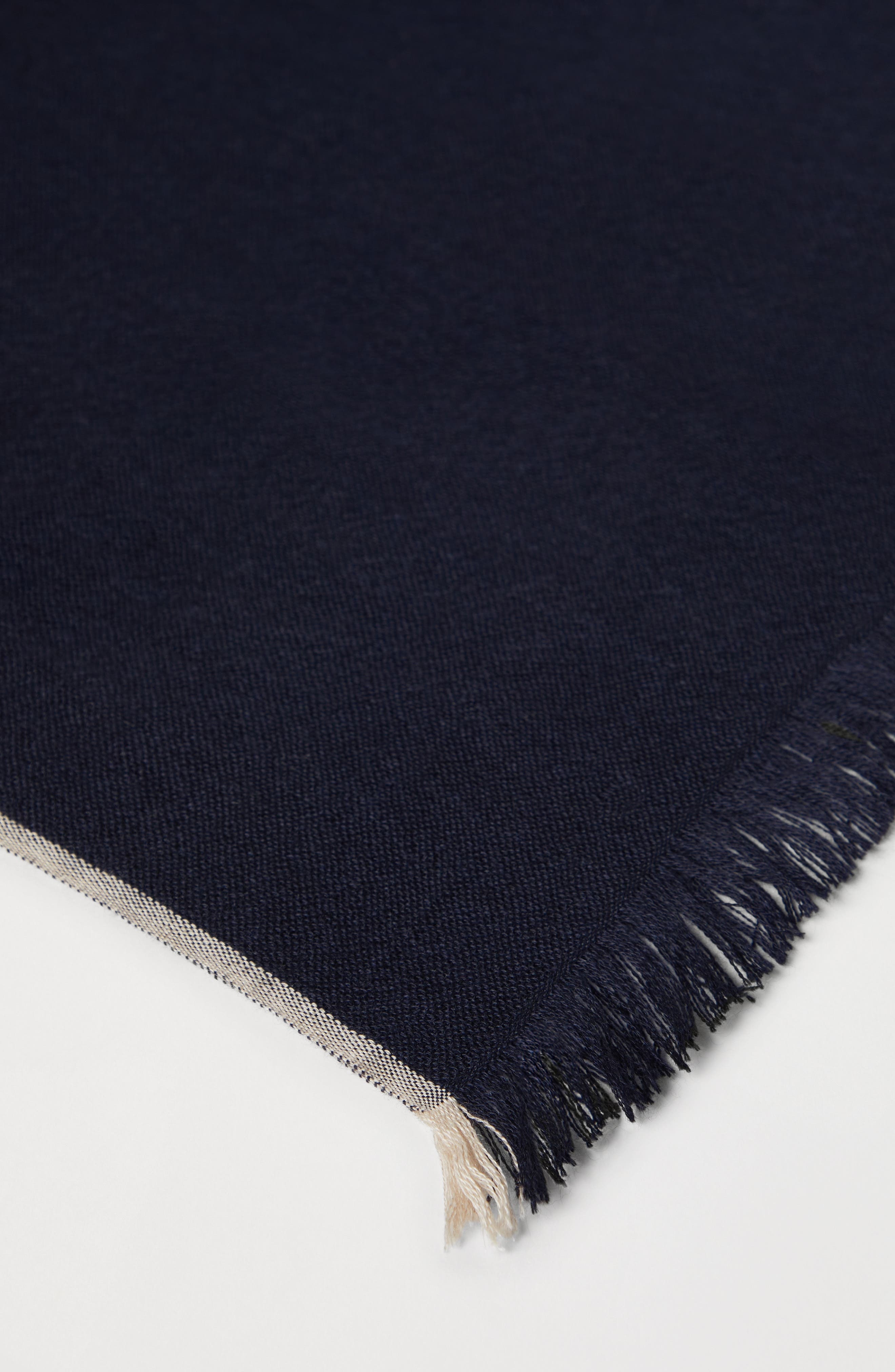 Brunello Cucinelli Scarf with selvedge in Navy Blue at Nordstrom - 3