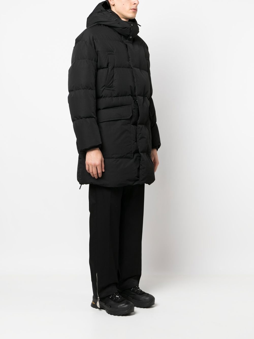 hooded padded down coat - 3