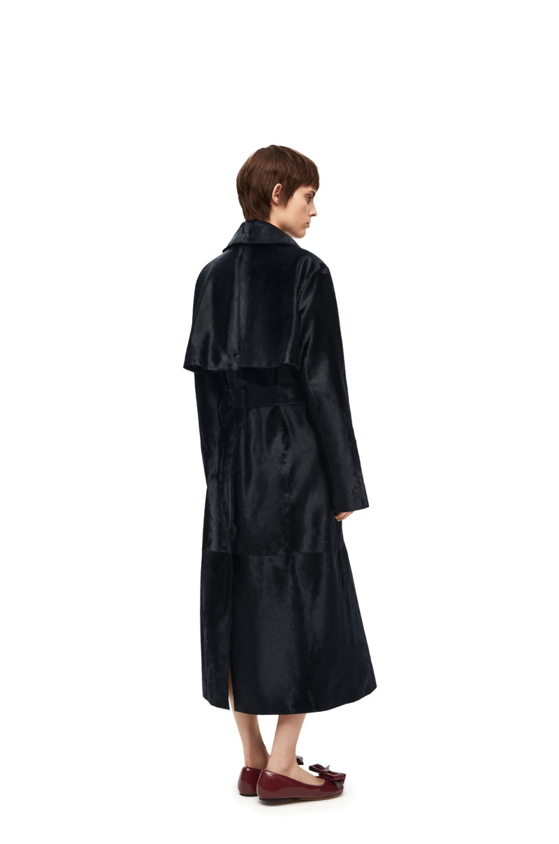Loewe Trench coat in hairy calfskin outlook