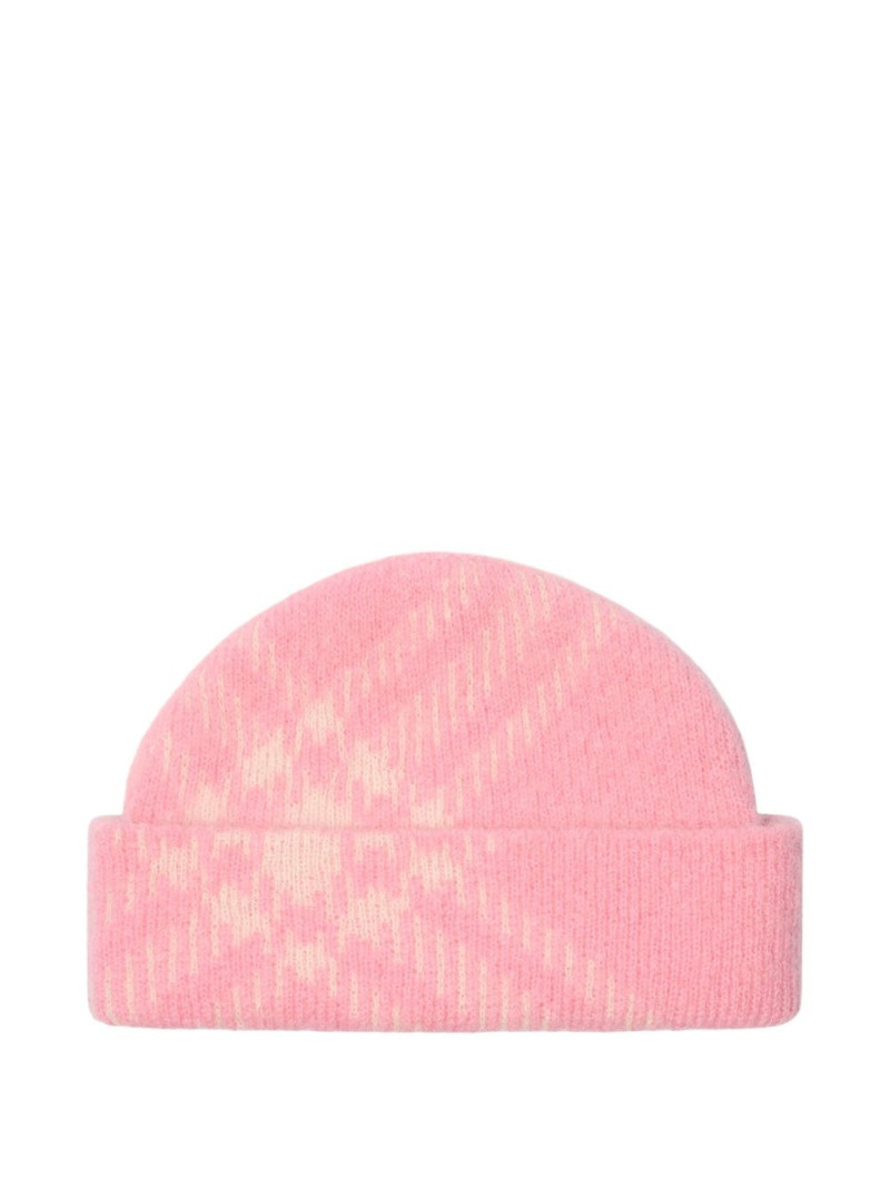 Burberry check-pattern beanie outlook