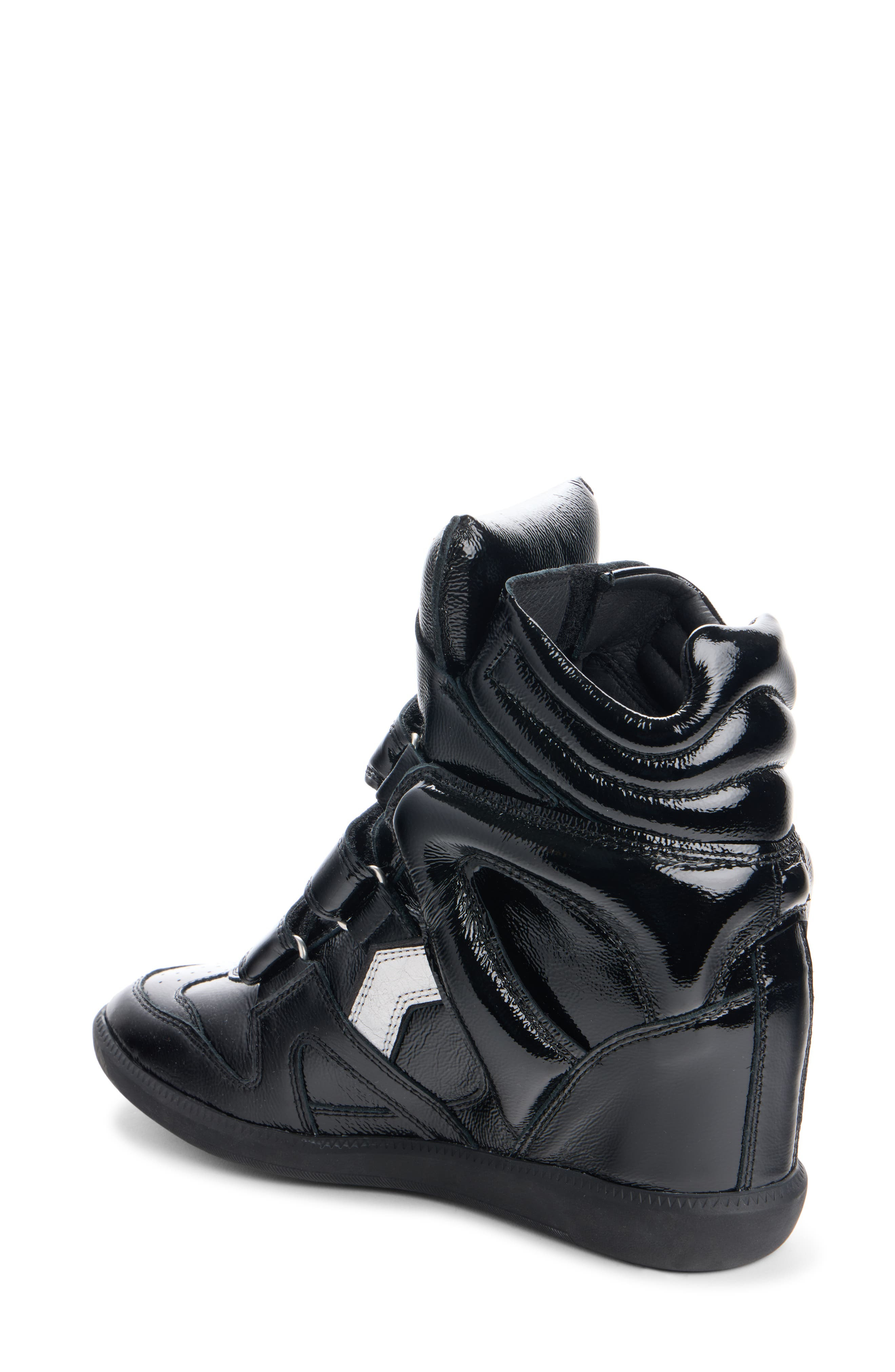 Isabel Marant Bekett Festive Hidden Wedge High Top Sneaker in Black/Silver at Nordstrom - 2
