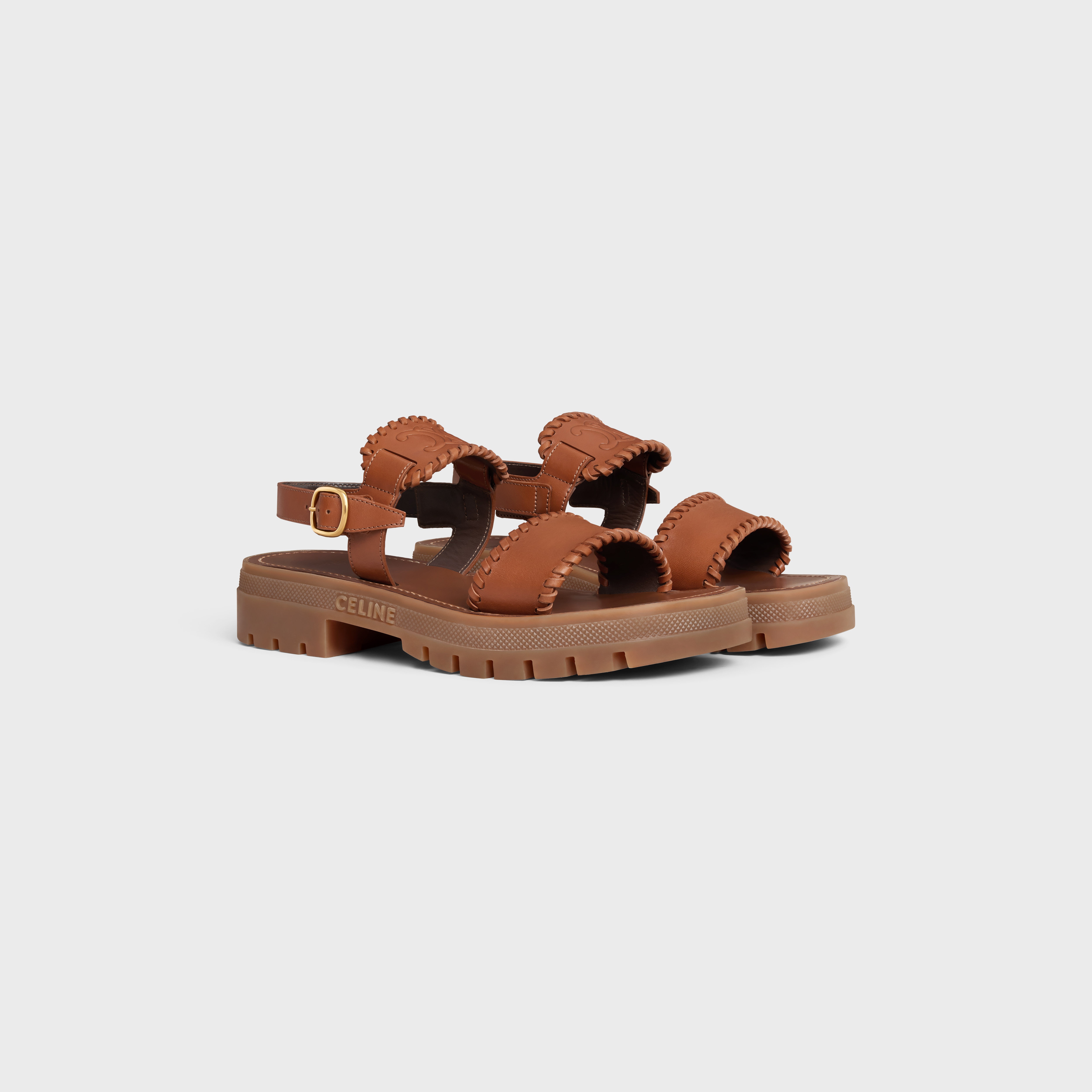 CELINE CLEA TRIOMPHE SANDAL in CALFSKIN - VÉGÉTAL TANNING - 2