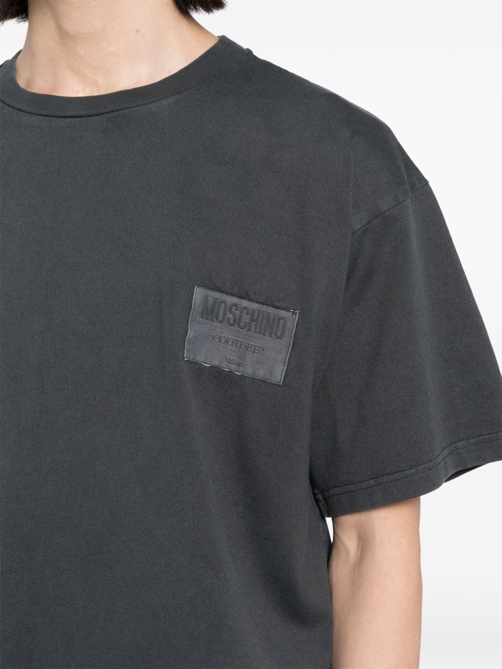logo-patched cotton T-shirt - 5