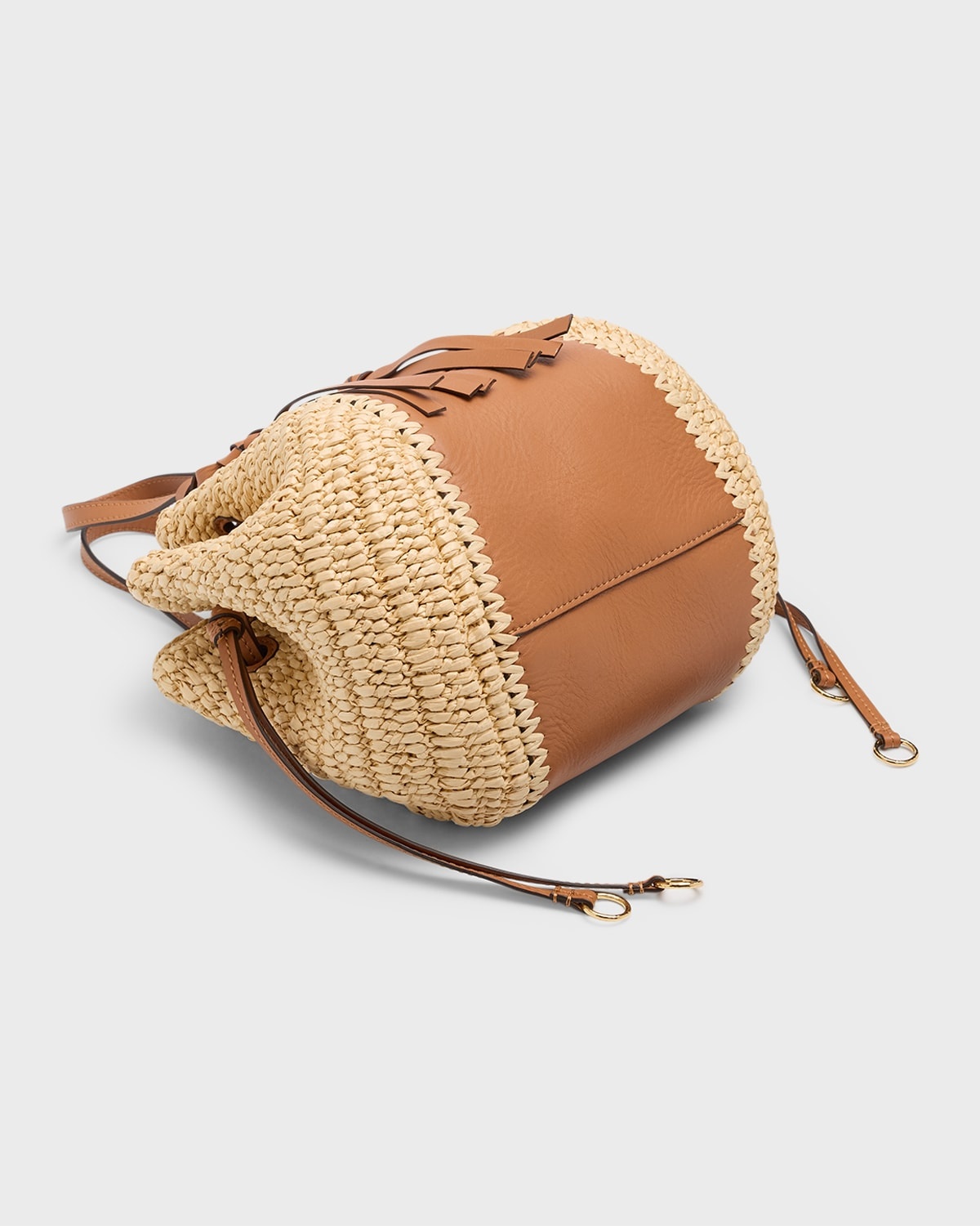 Gio Raffia Drawstring Crossbody Bag - 7