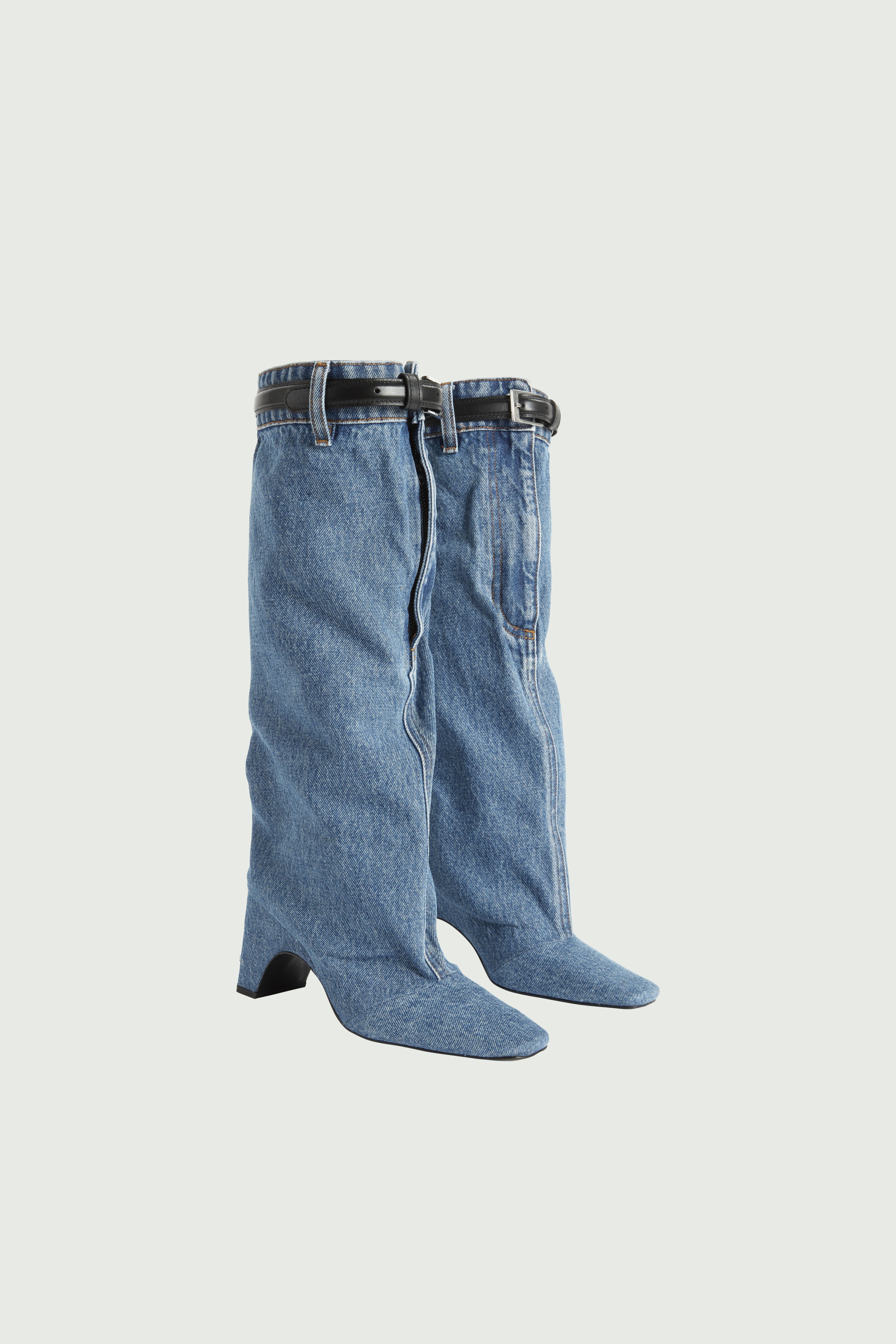 Denim Open Knee Bridge Boot - 3