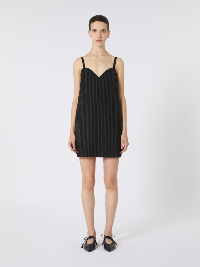 ELAM Pinstripe woollen cloth dress 3