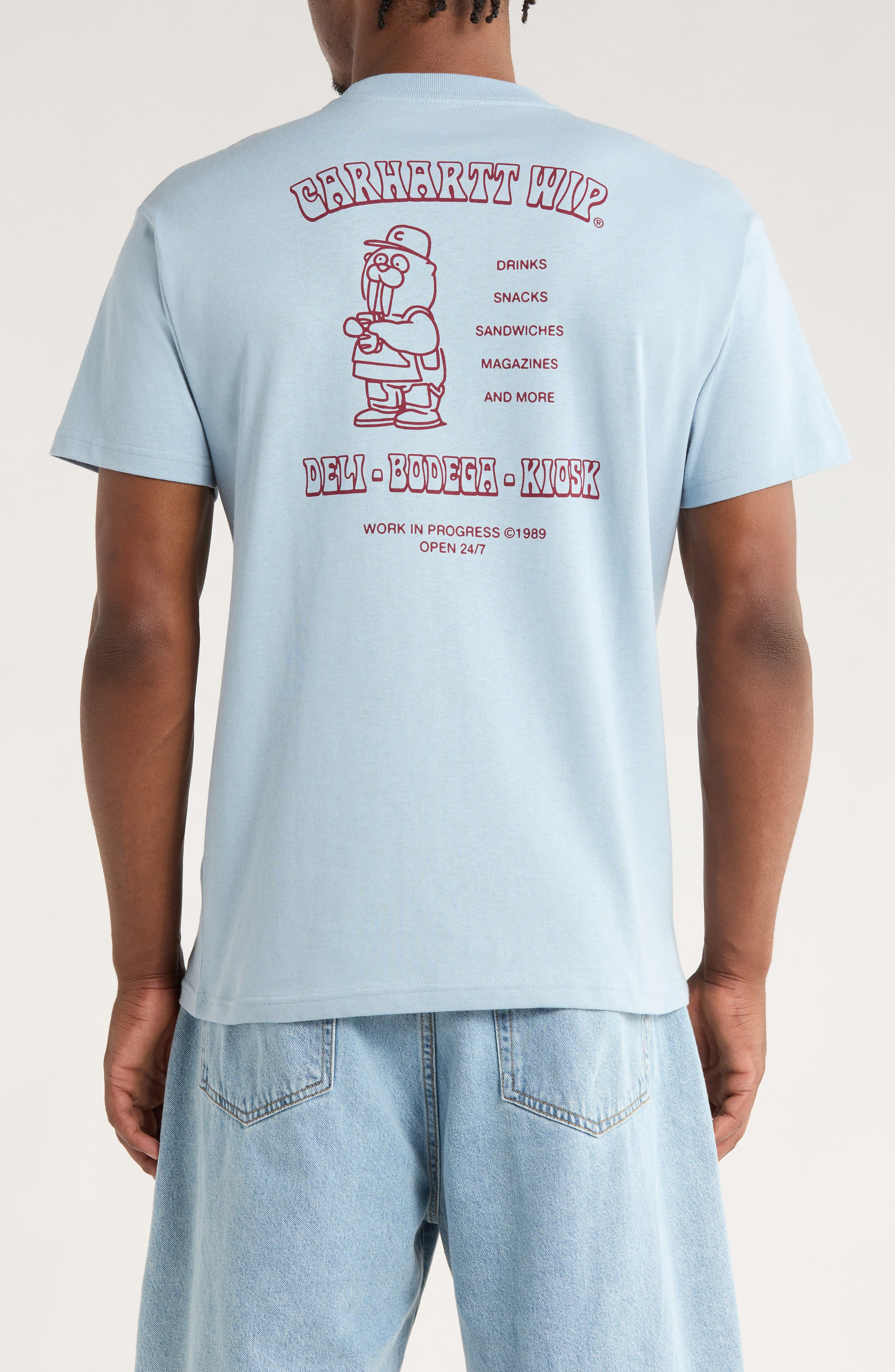 Carhartt Work In Progress Sandwich Organic Cotton Graphic T-Shirt in Blue Fog at Nordstrom - 2