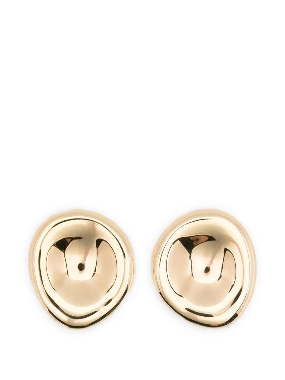 Medium Bean gilded earrings - 1