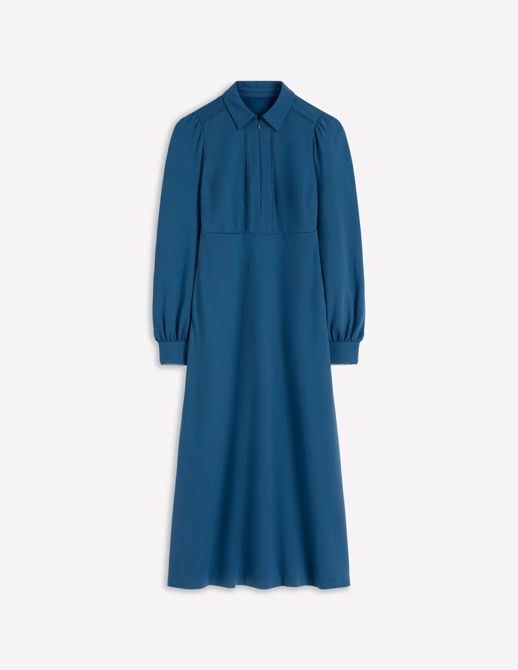 boden blue midi dress Elena Tiered Cotton Midi Dress - Blue, Ornamental Floral