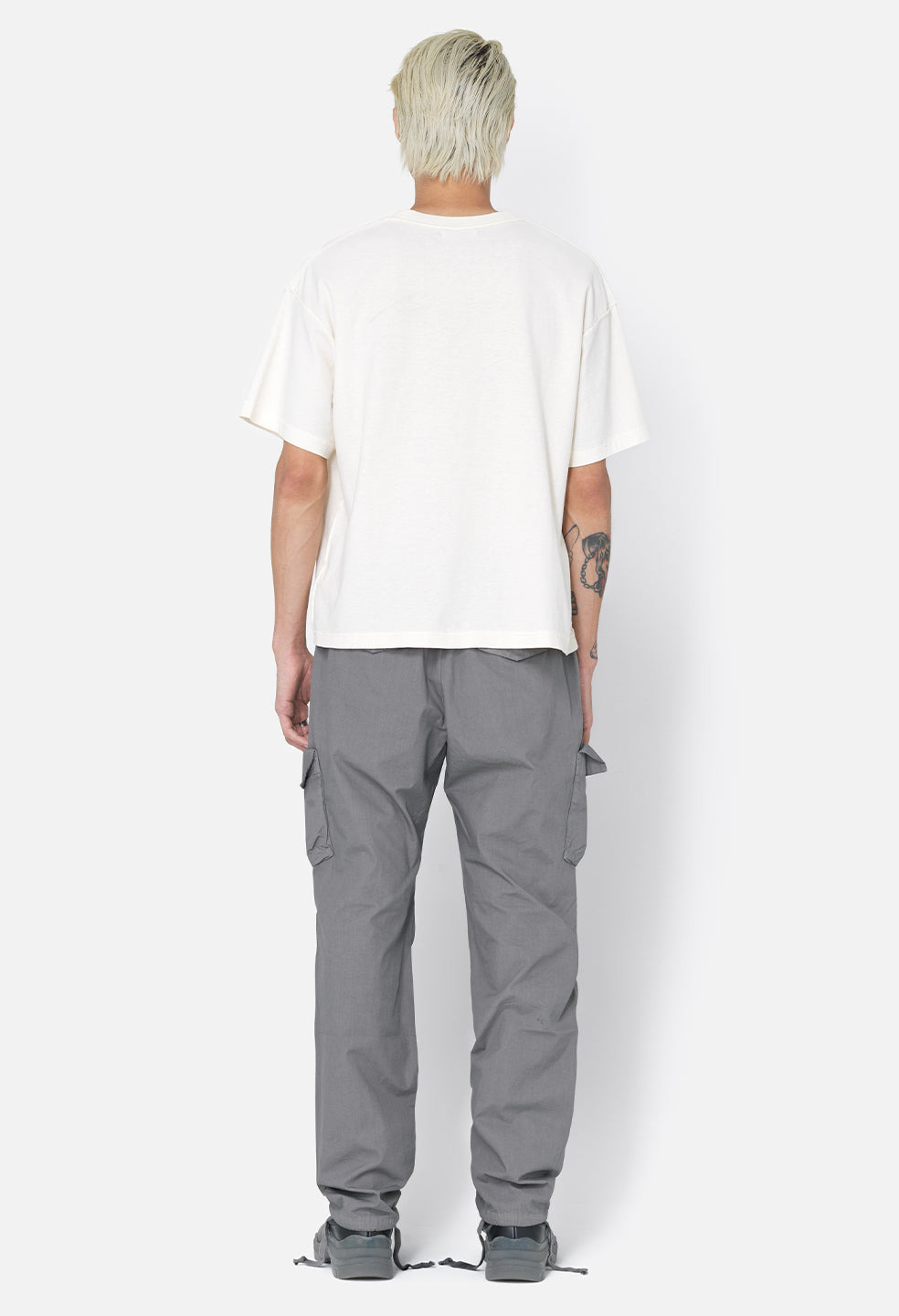 BACK SATEEN CARGO PANTS - 5