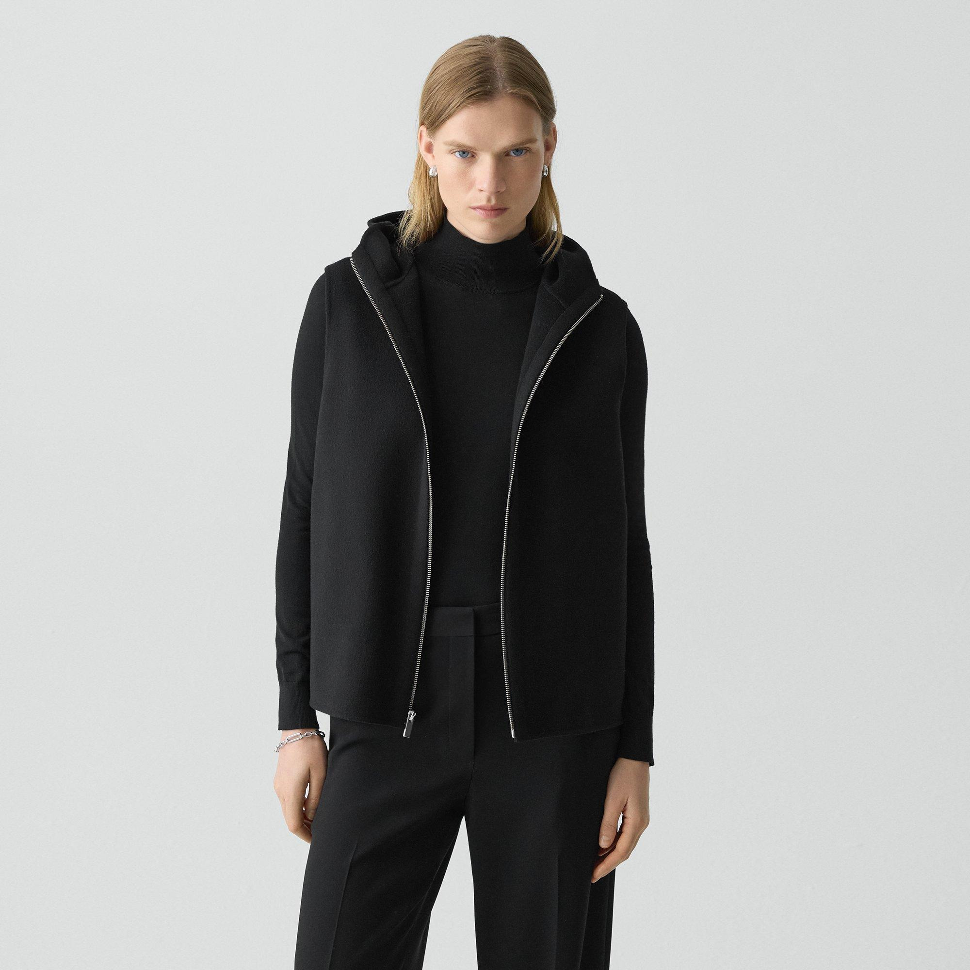 Hooded Vest in Double-Face Wool-Cashmere - 2