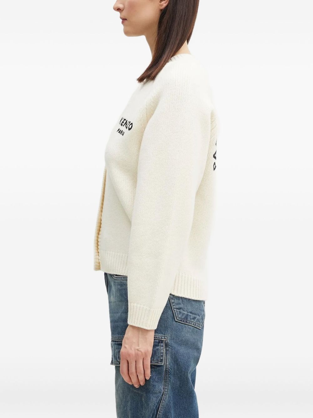 Pop flower-logo cardigan - 3