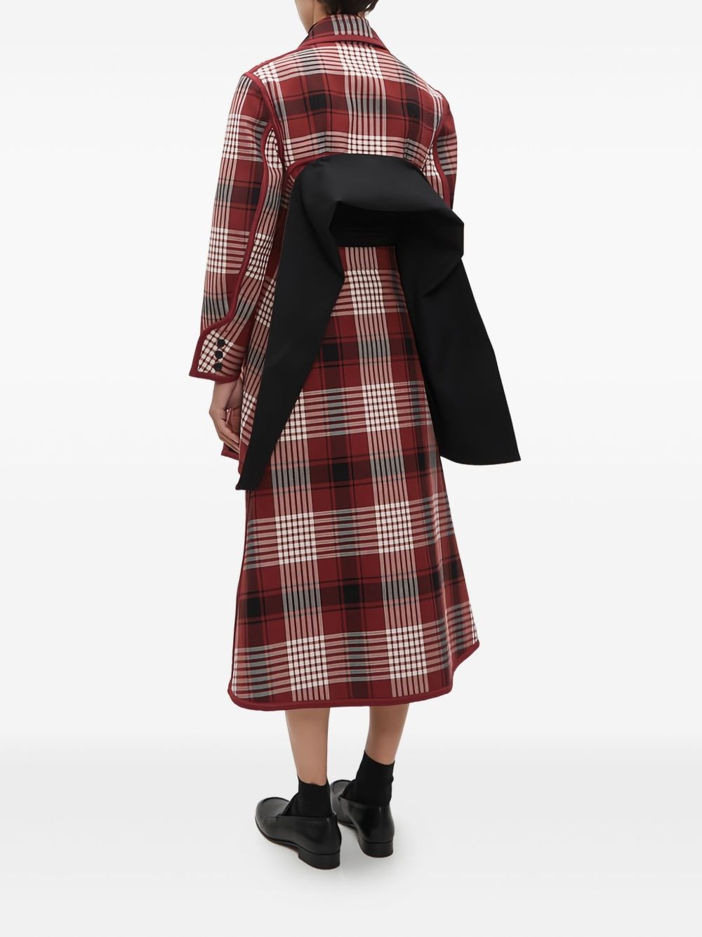 check-print jacket - 5