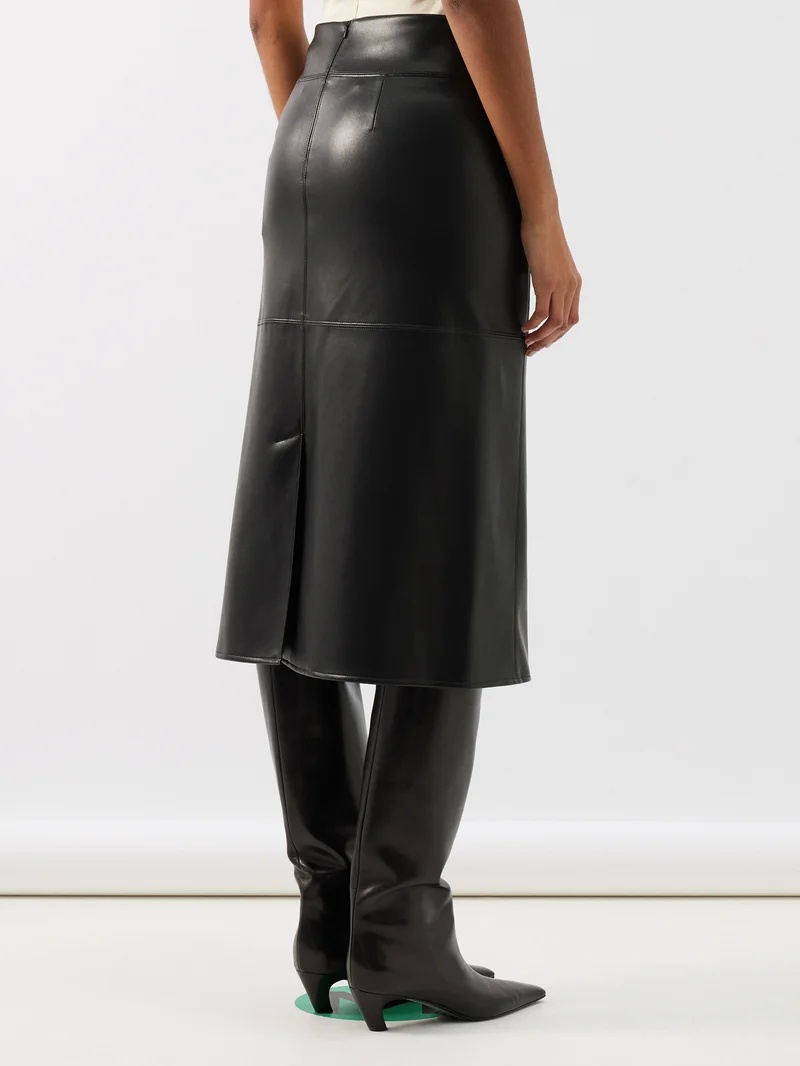 Max Mara S Max Mara Rimini leather skirt | REVERSIBLE