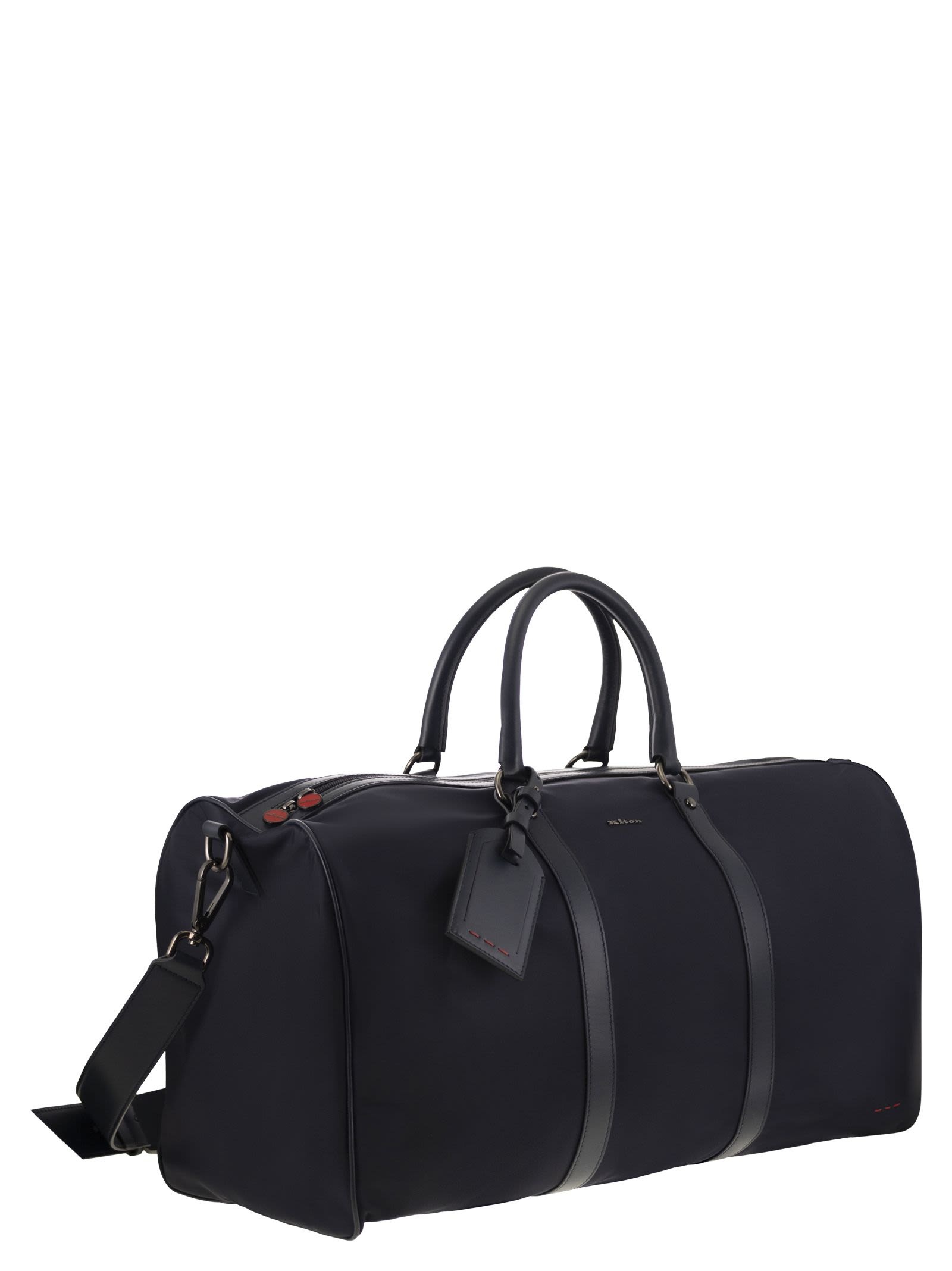 KITON - Kiton Men Duffel Bag With Leather Inserts - 4