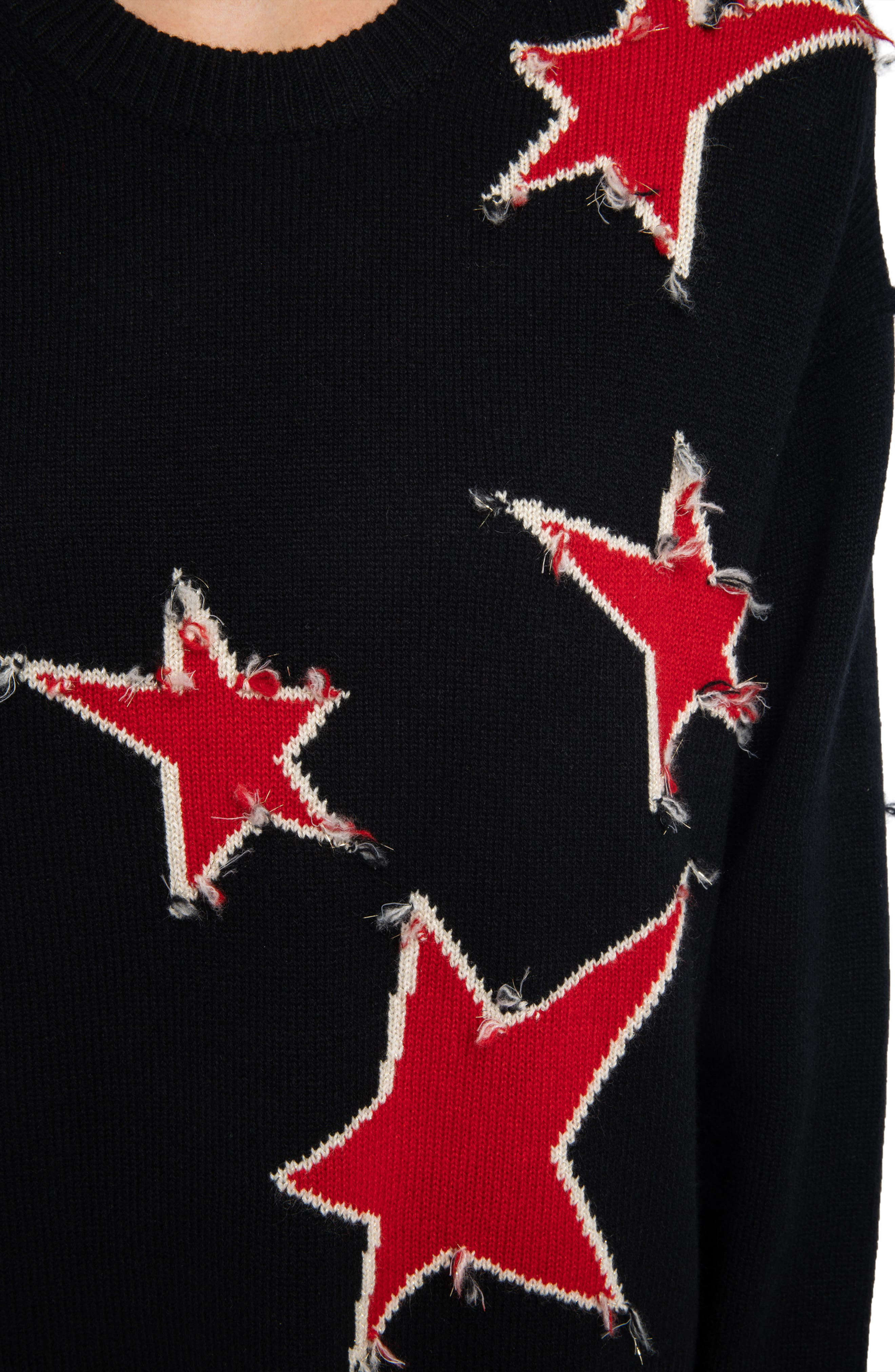 Zadig & Voltaire Markus Stars Cashmere Sweater in Black at Nordstrom - 4