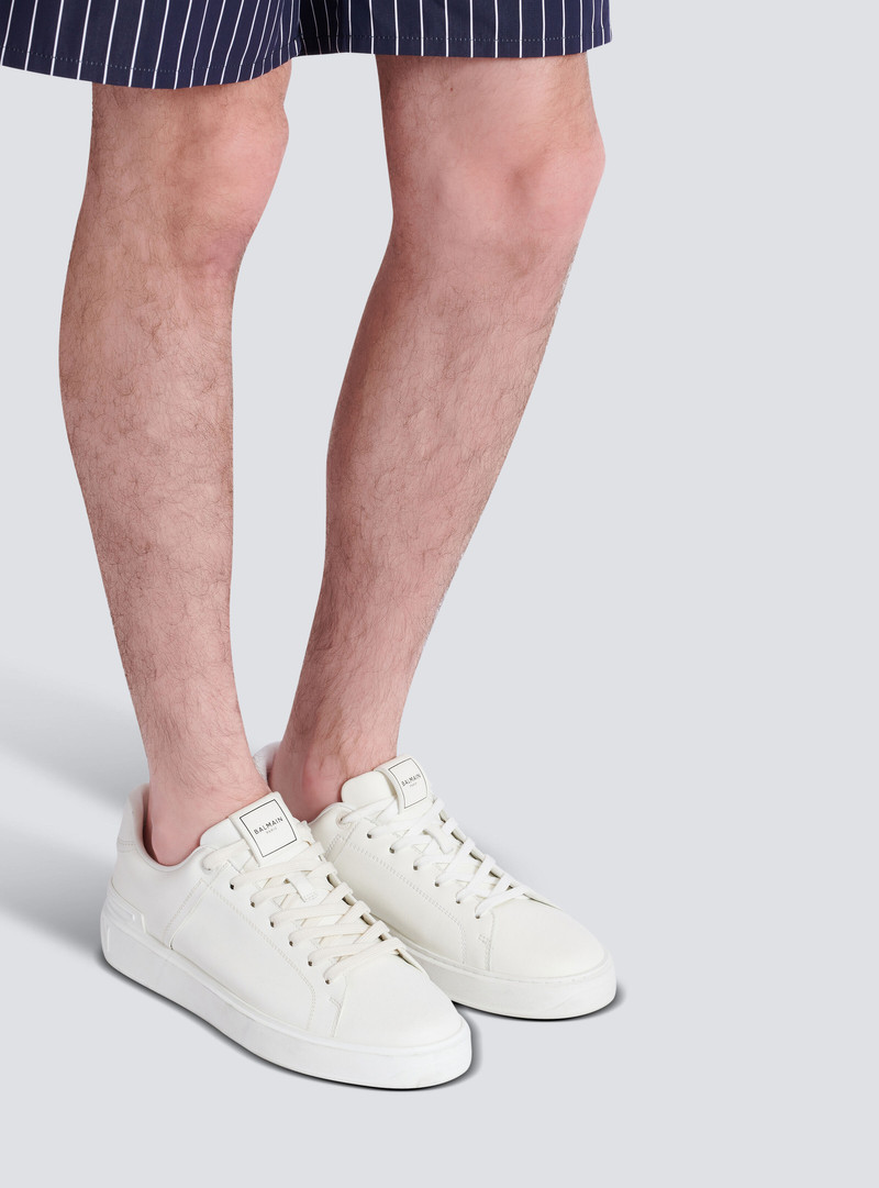 Balmain B-Court trainers in calfskin outlook