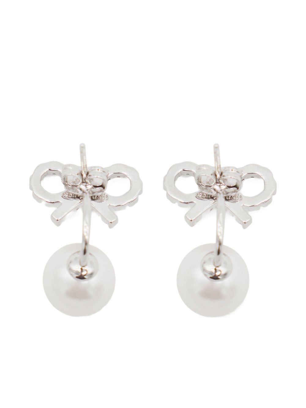 Crystal Bow drop earrings - 5