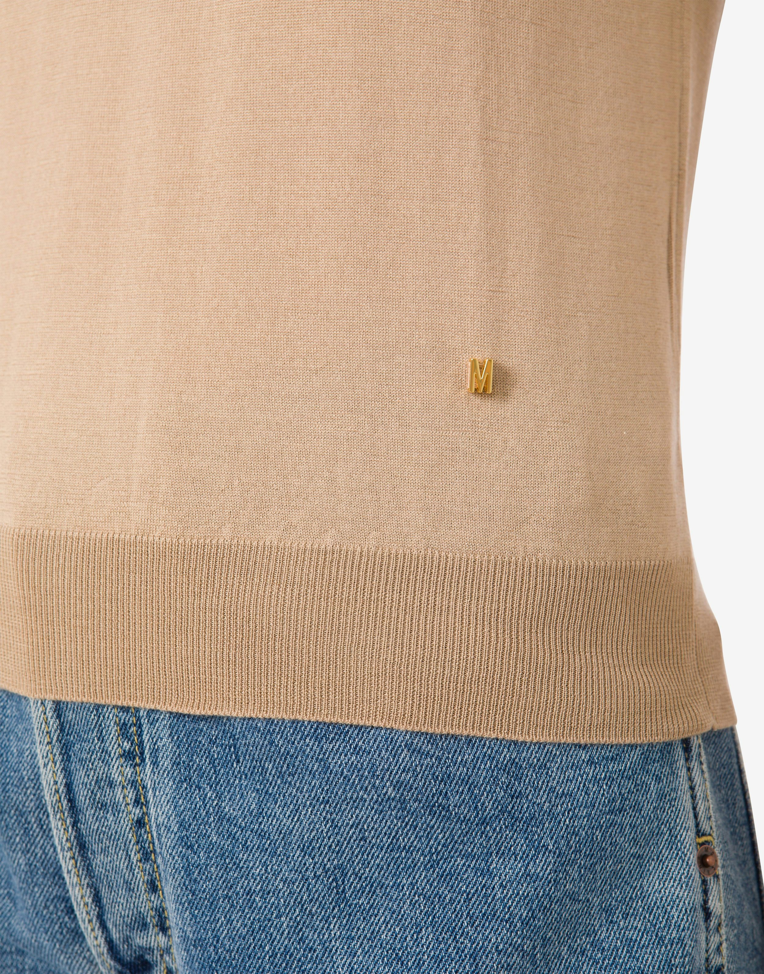 WOOL AND SILK PULLOVER GOLDEN M - 4