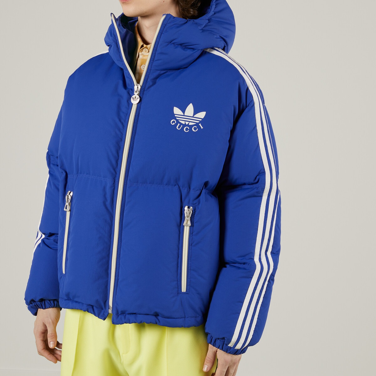 adidas x Gucci nylon down jacket - 4
