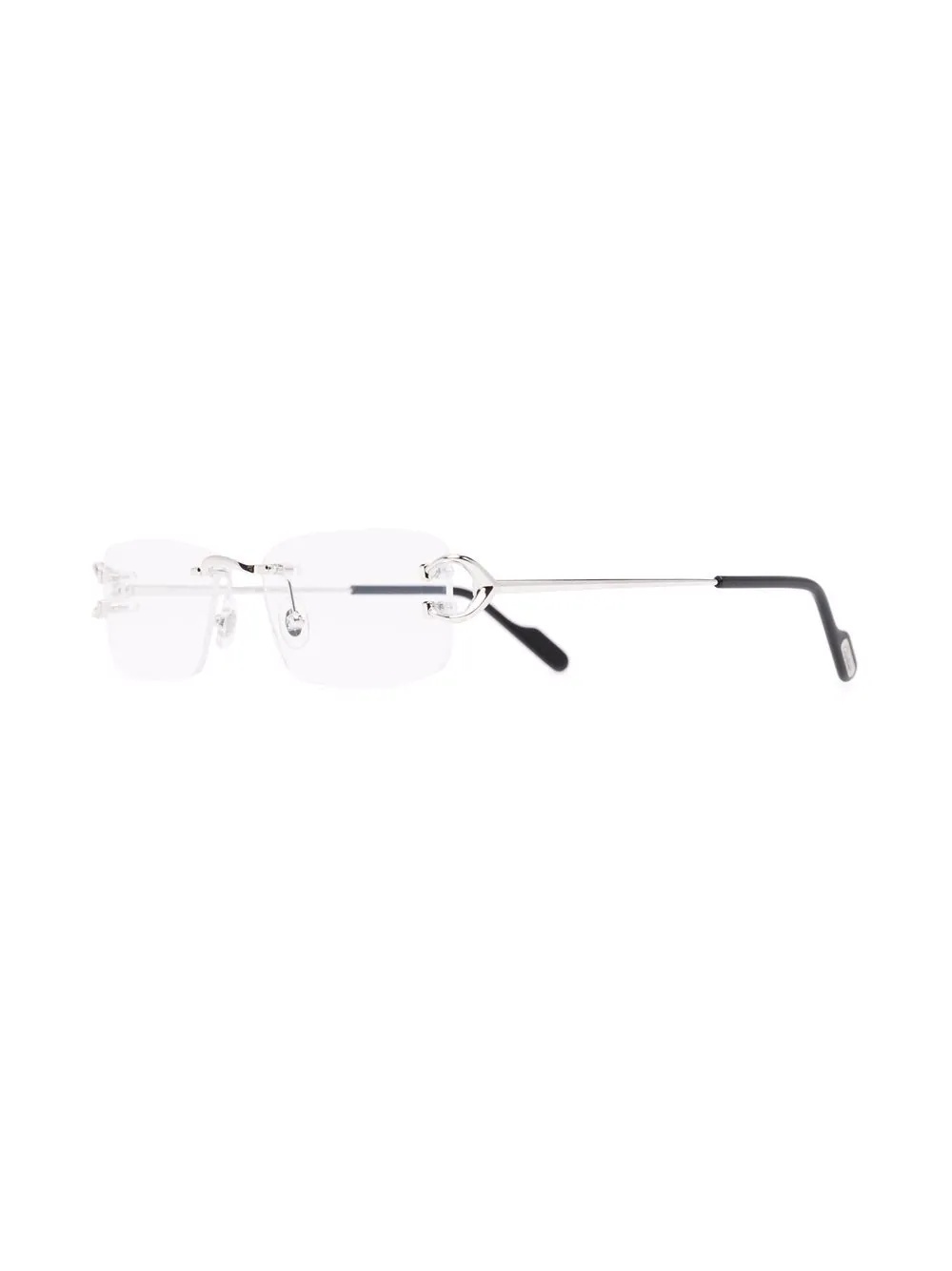 square-frame rimless glasses - 2