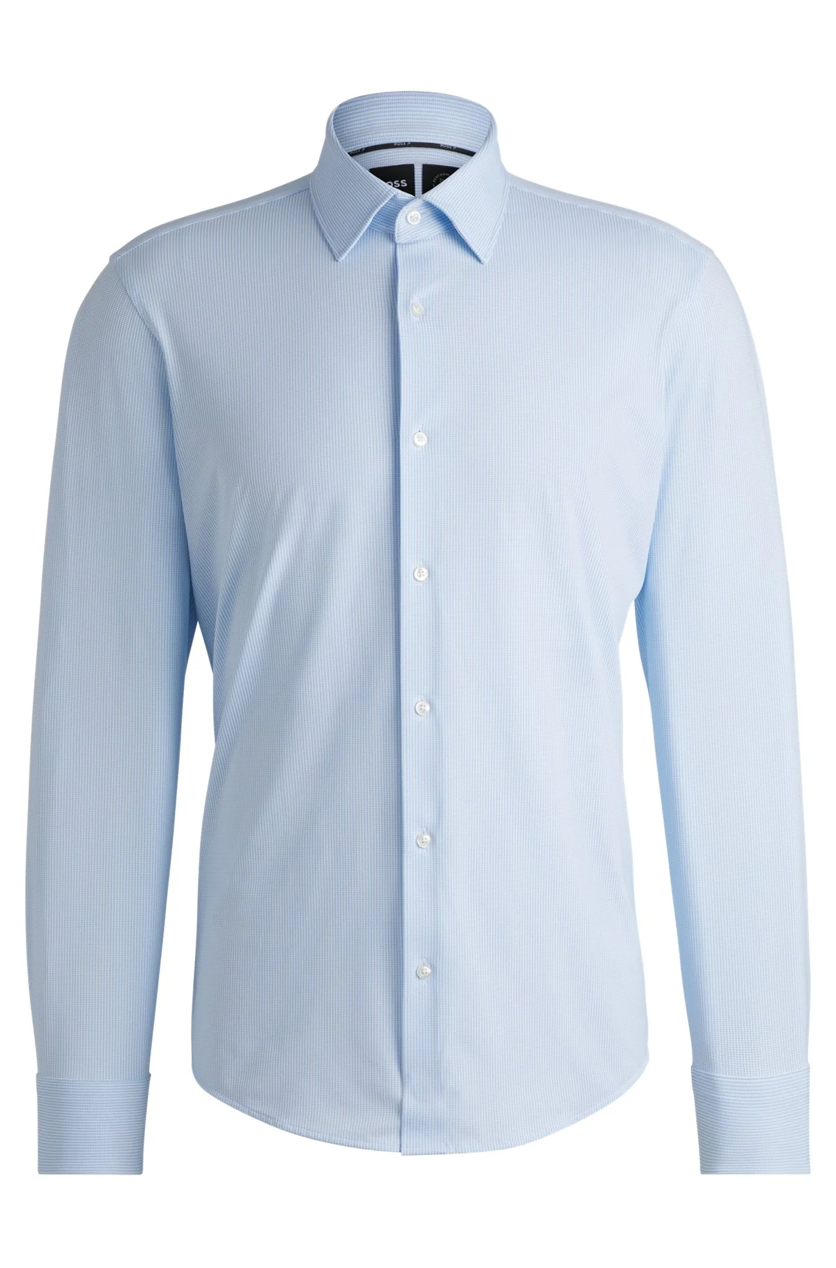REGULAR-FIT SHIRT IN STRUCTURED PERFORMANCE-STRETCH FABRIC - 1