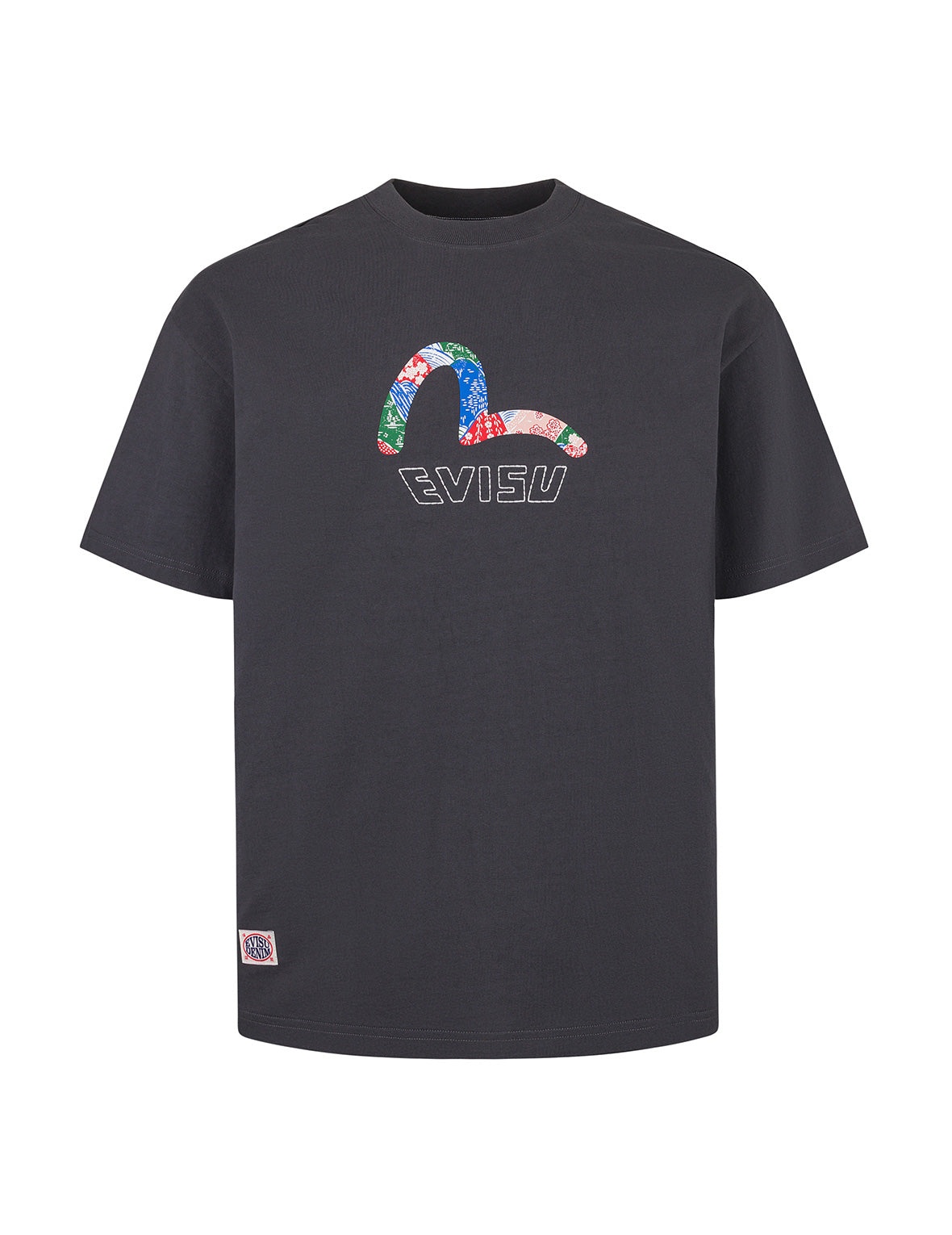 Seagull Print and Japanese Patch Logo Relax Fit T-shirt - 9