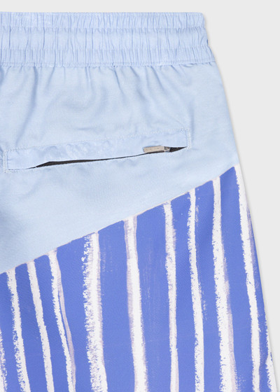 Paul Smith Blue 'Pencil Stripe Collage' Swim Shorts outlook