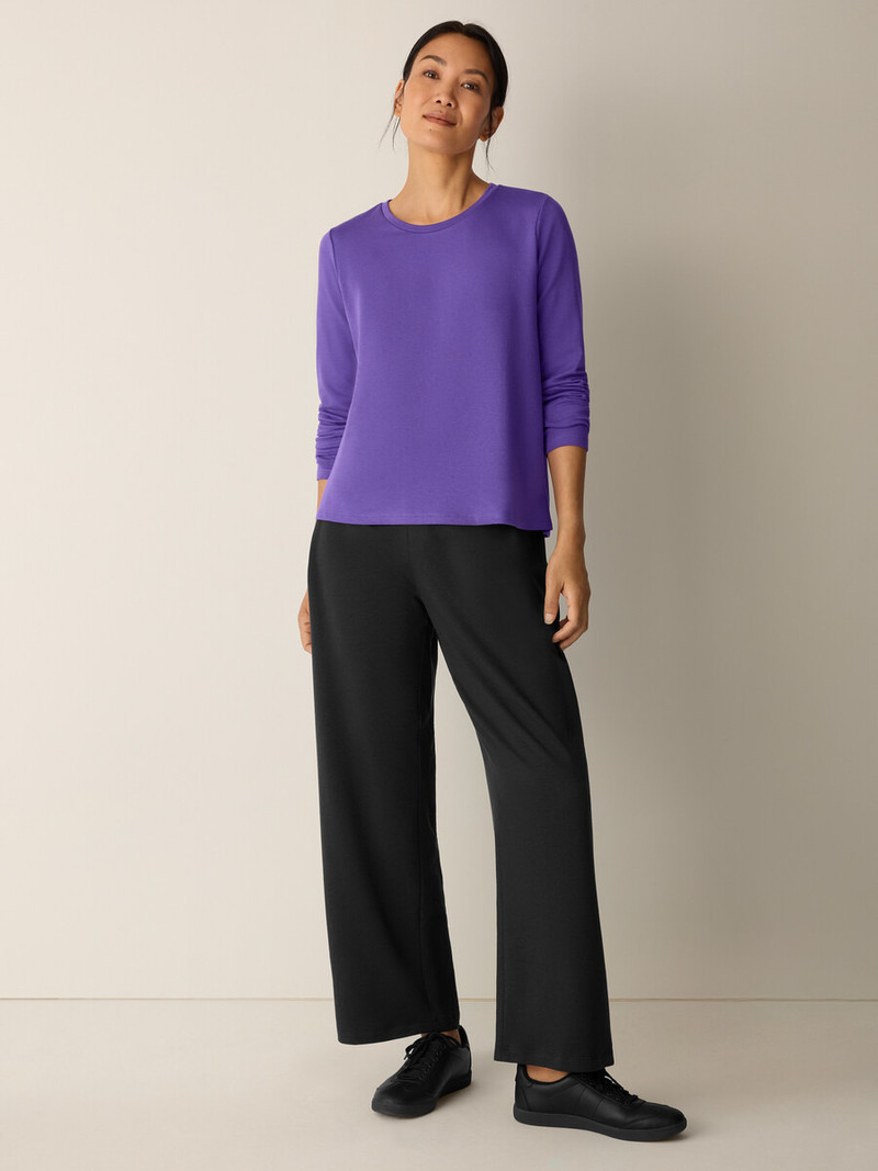 EILEEN FISHER Cozy Brushed Terry Hug Crew Neck Top outlook