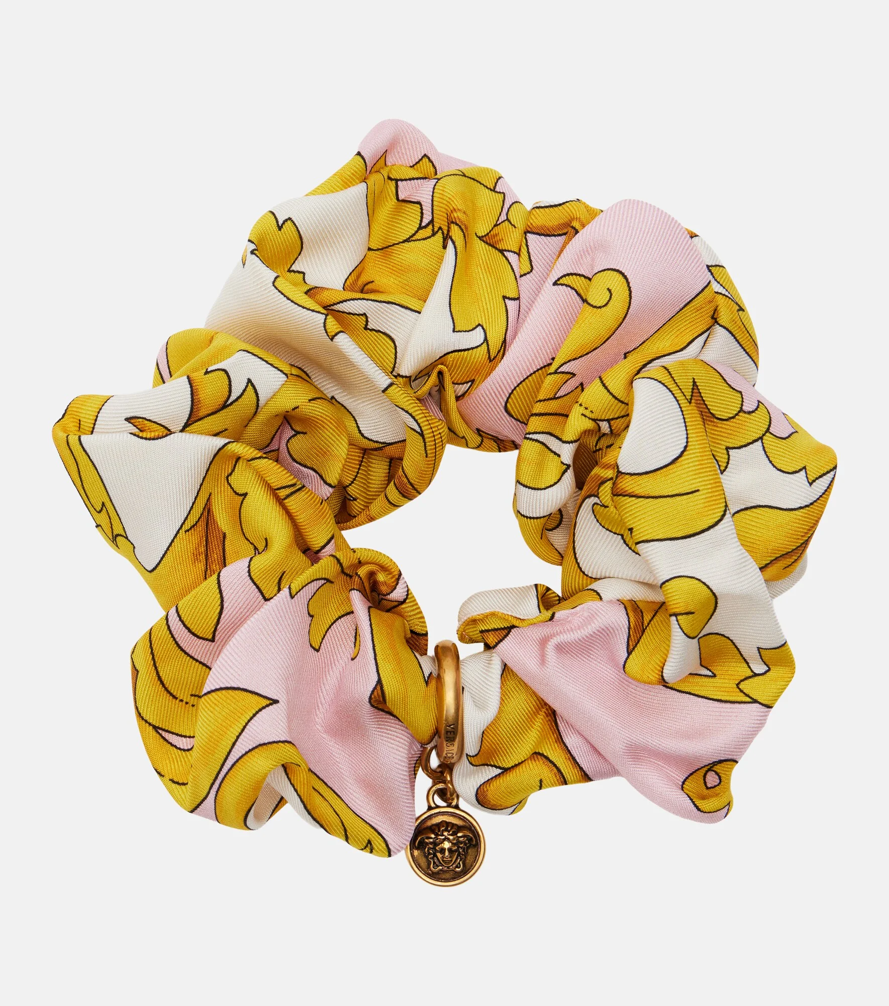 Medusa printed silk scrunchie - 1