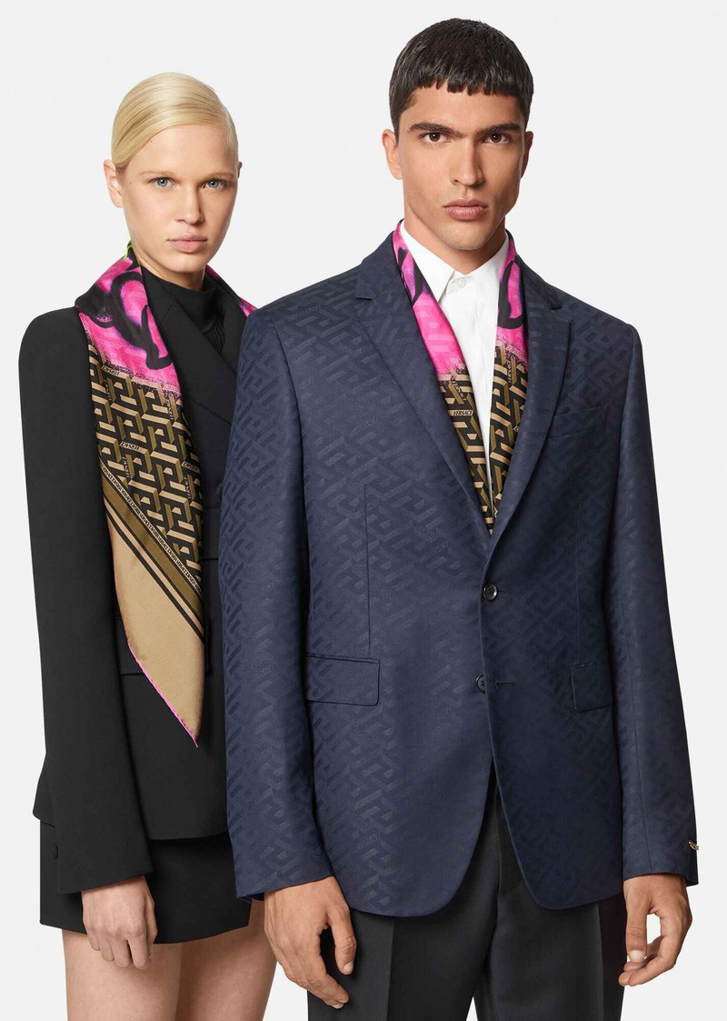 VERSACE Medusa Tag Silk Foulard outlook