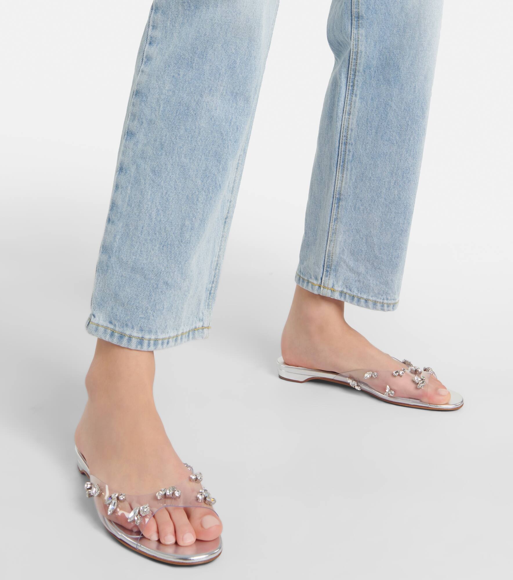 Degraqueenie embellished PVC slides - 4