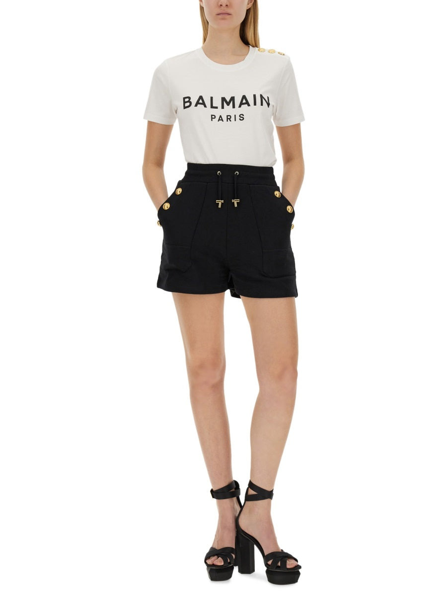 Balmain Women T-Shirt With Logo - 2