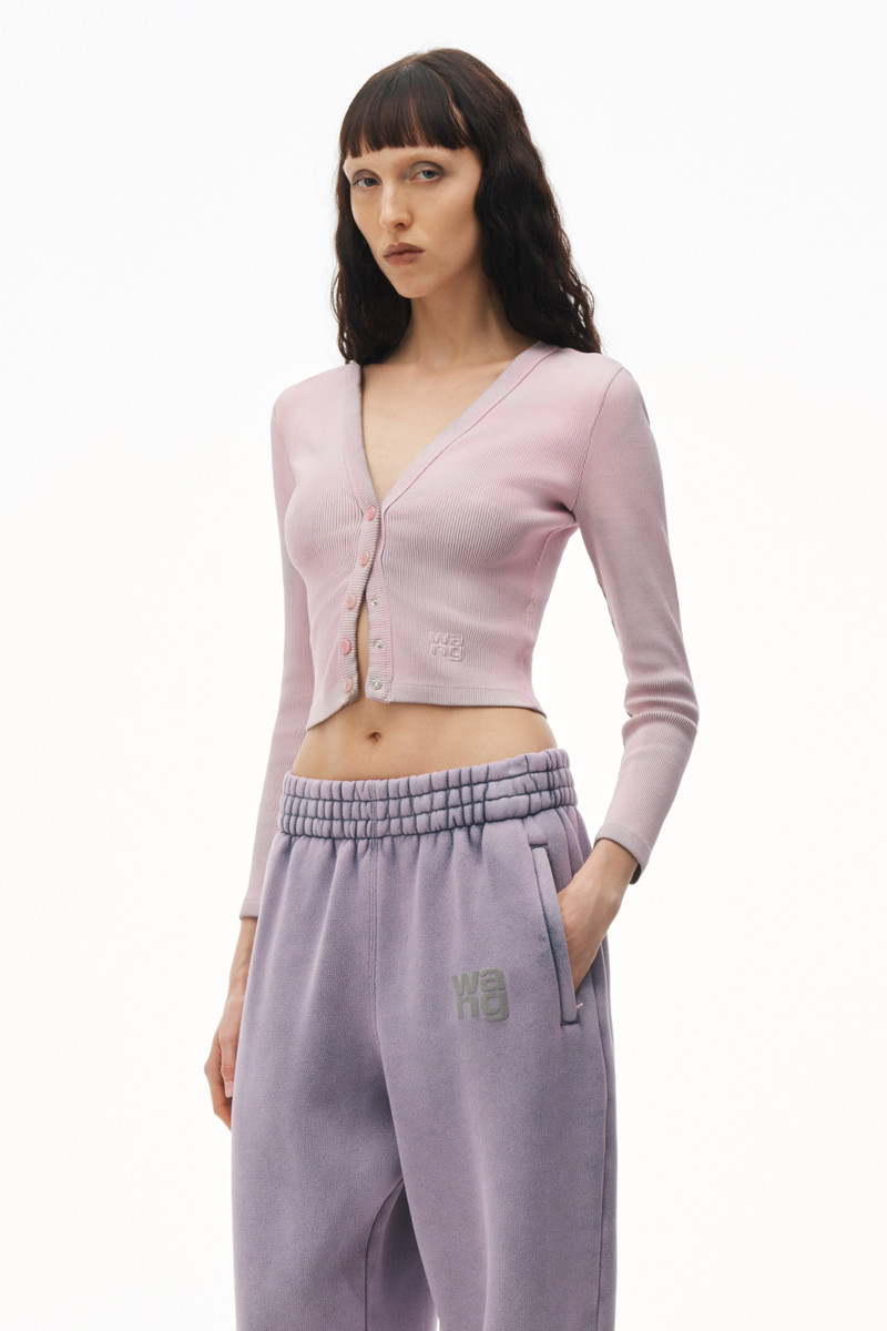 Alexander Wang Logo Sweatpant in Structured Terry outlook